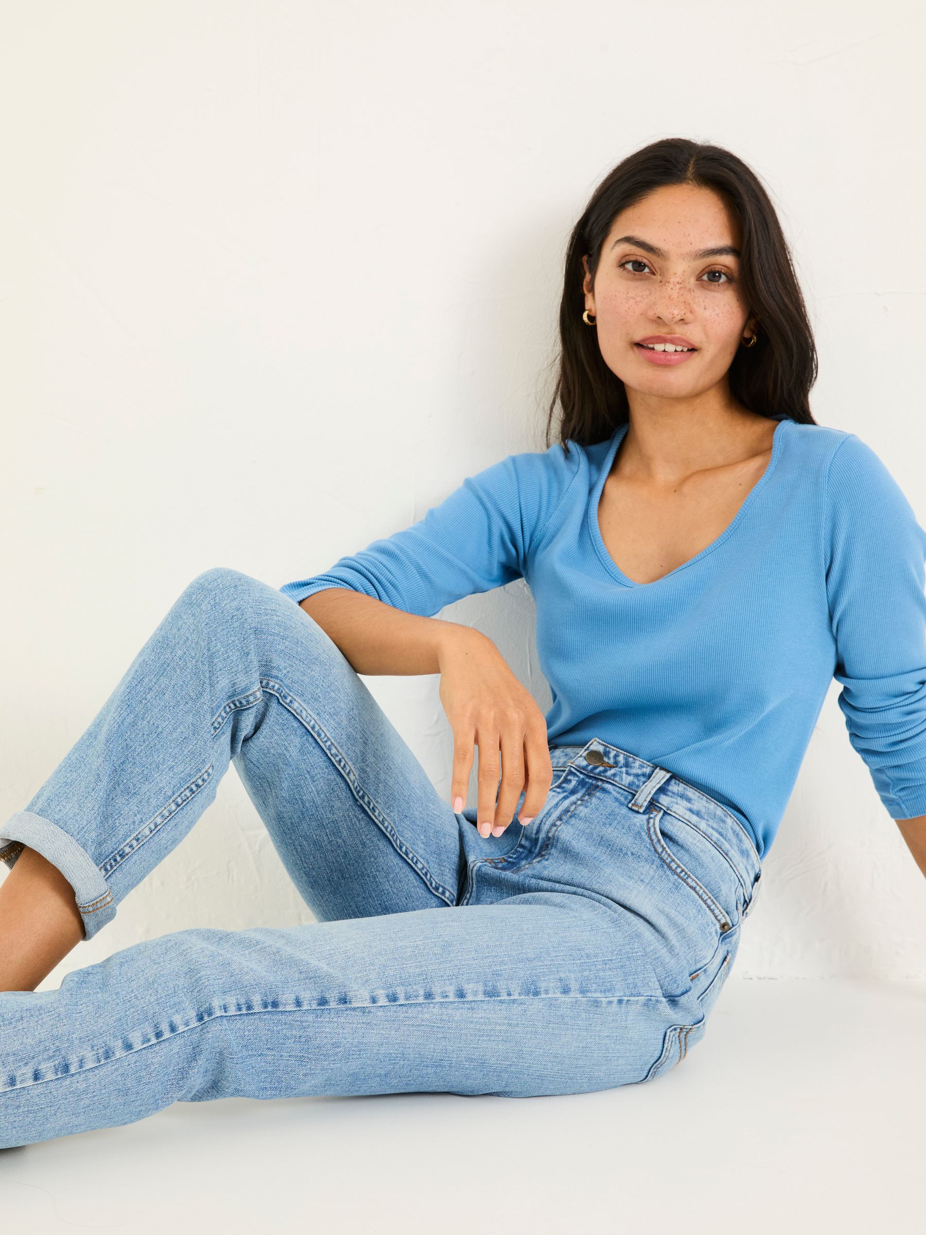 Chesham Light Blue Denim Girlfriend Jeans - Image 4 of 7