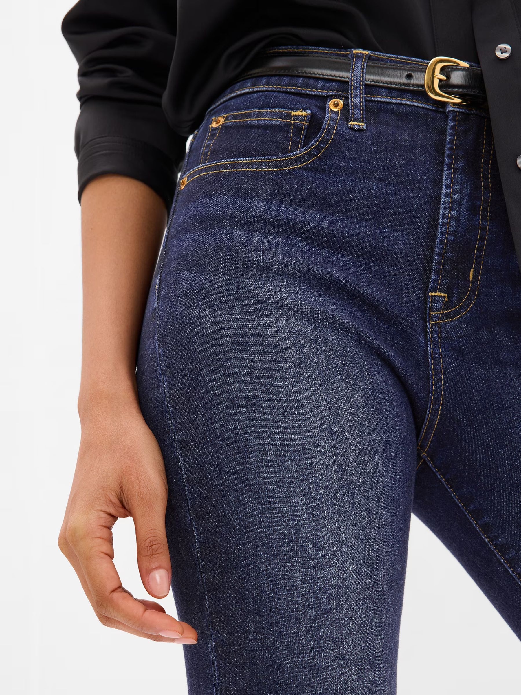Blue High Waisted True Stretch Skinny Jeans - Image 3 of 6