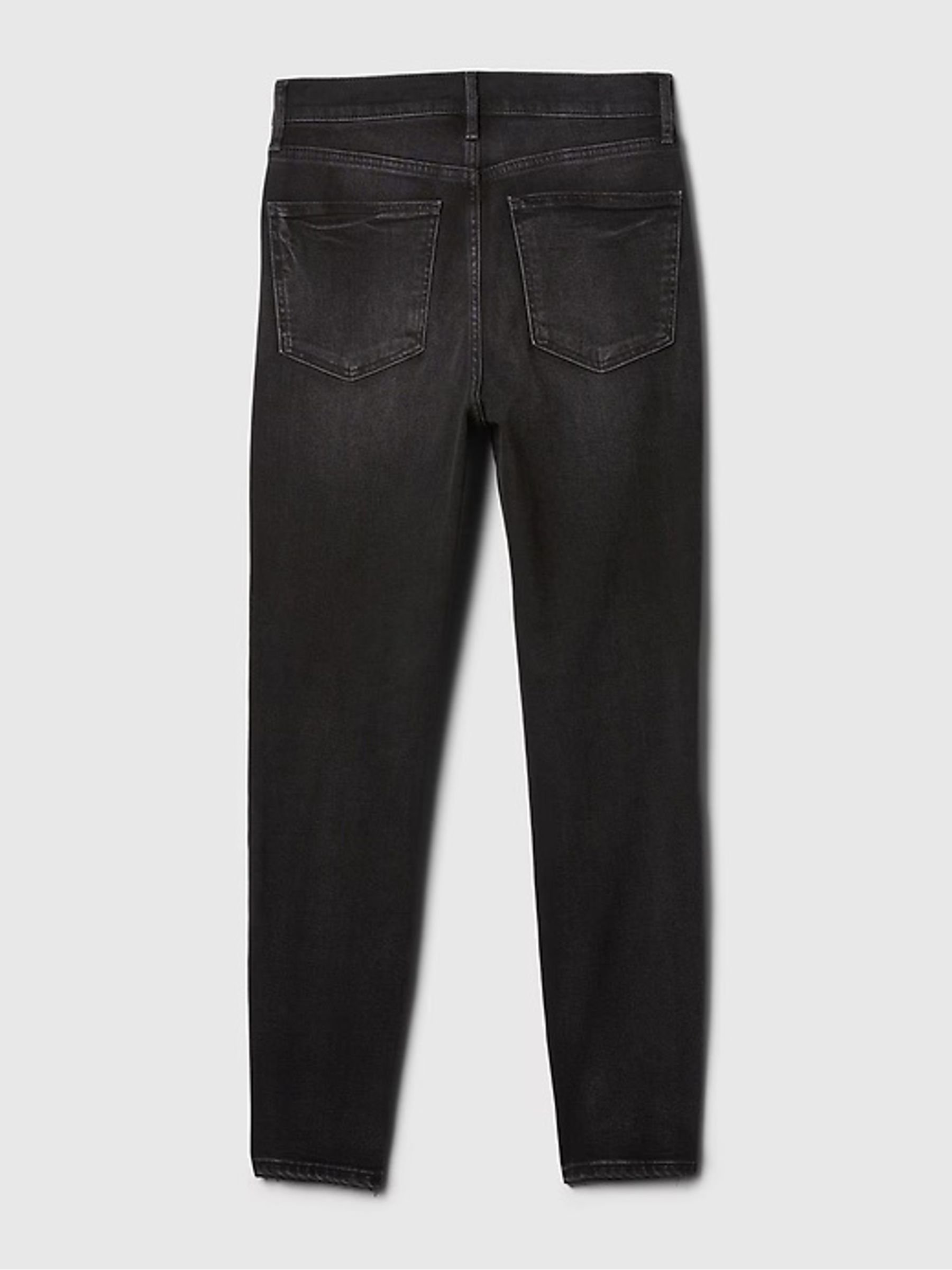 Black High Waisted Ankle Length Vintage Slim Jeans - Image 7 of 8