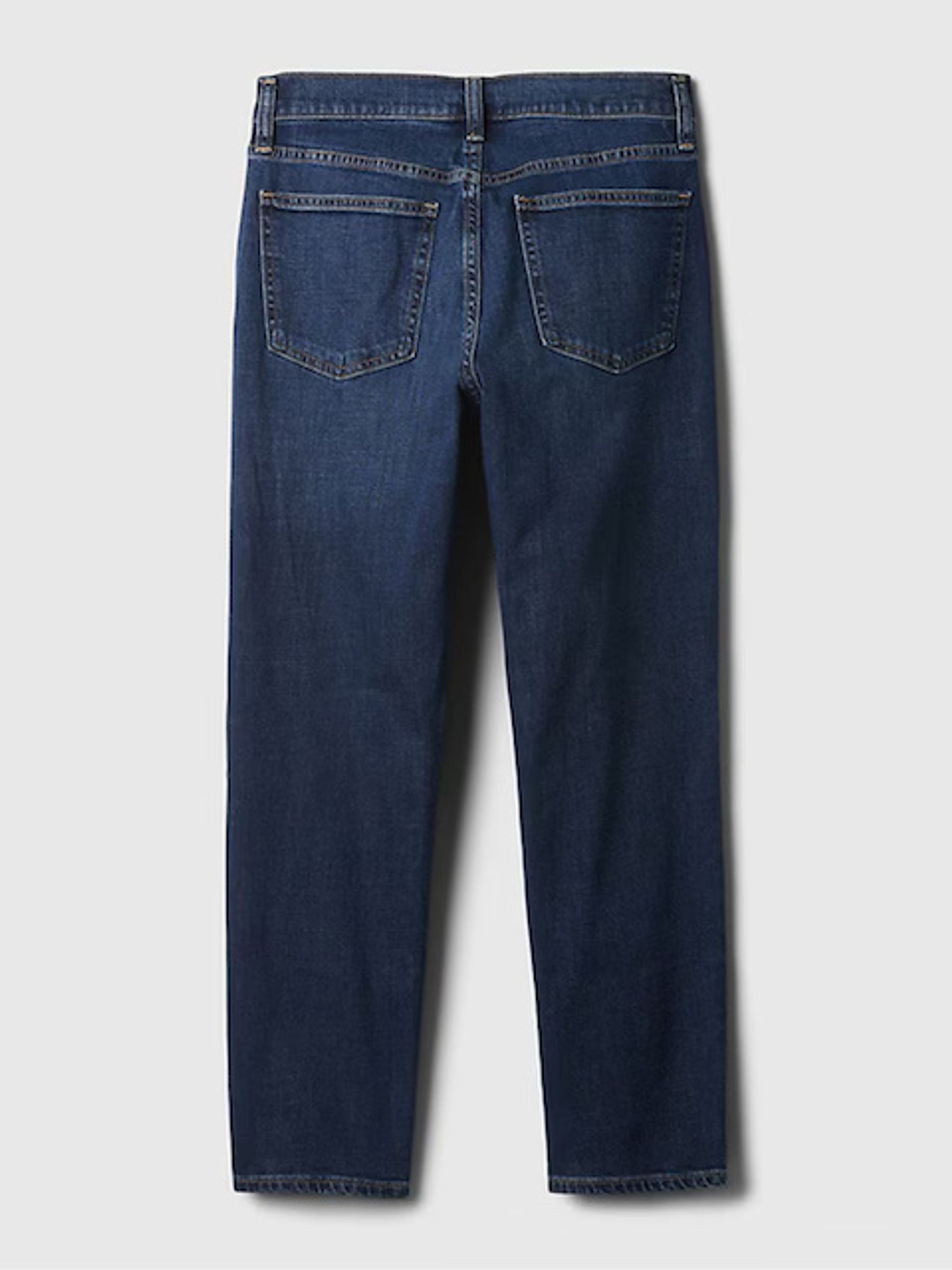 Blue Mid Rise Ankle Length Girlfriend Jeans - Image 5 of 8