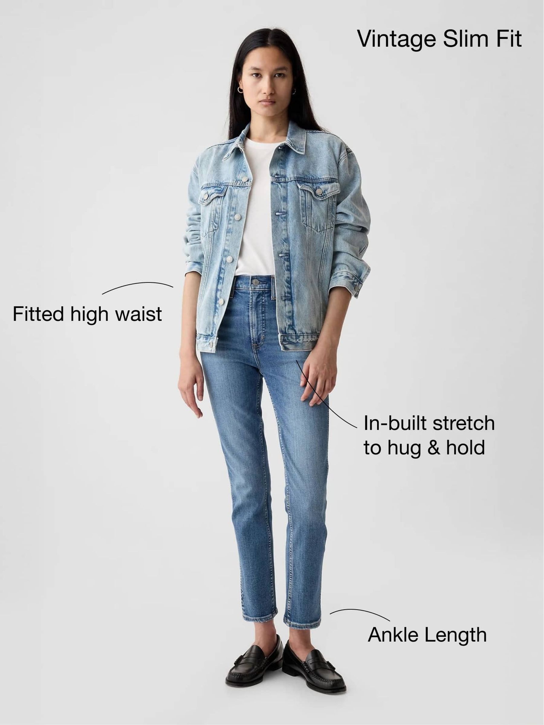 Blue High Waisted Ankle Length Vintage Slim Jeans - Image 10 of 12