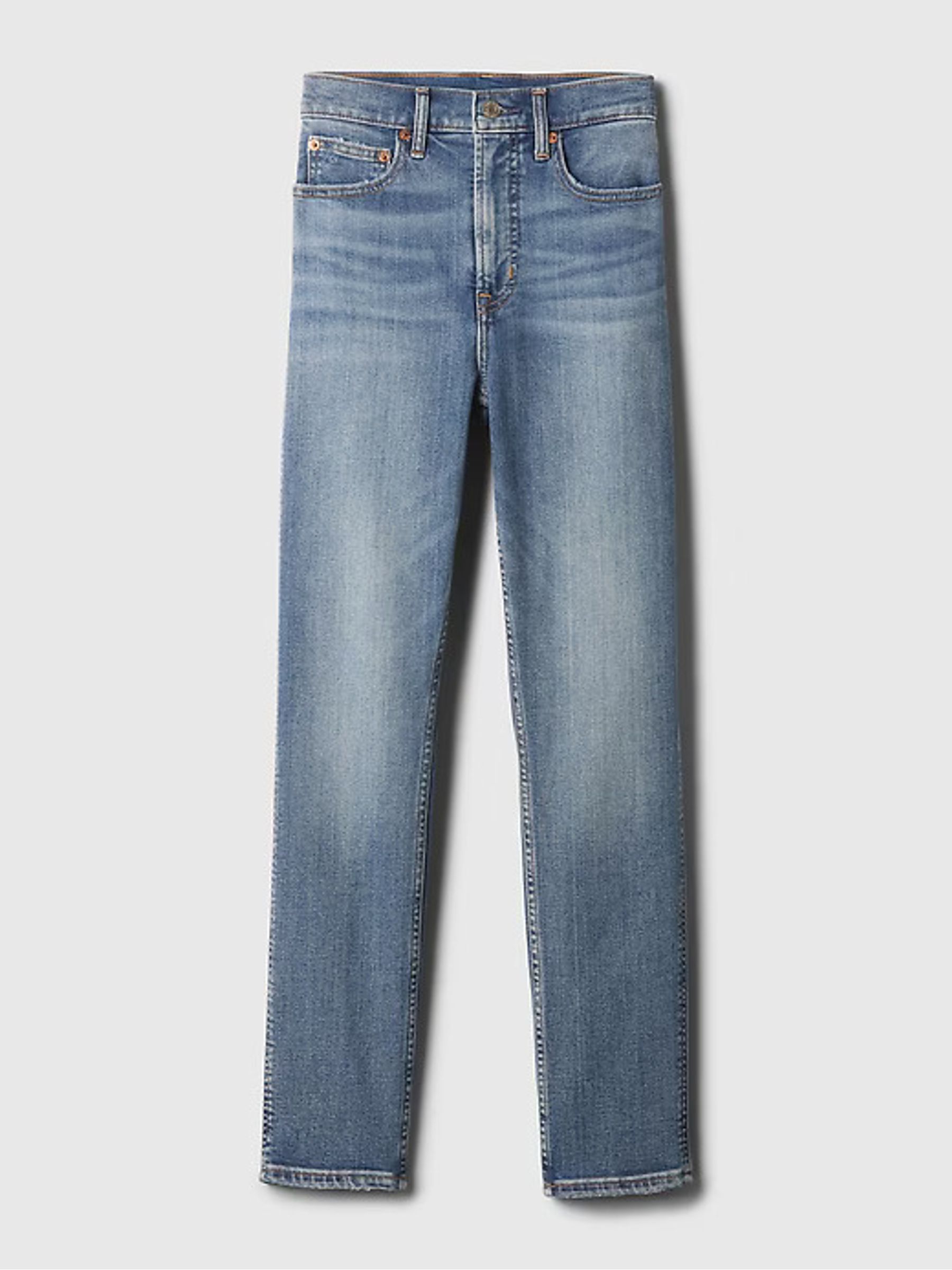 Blue High Waisted Ankle Length Vintage Slim Jeans - Image 11 of 12