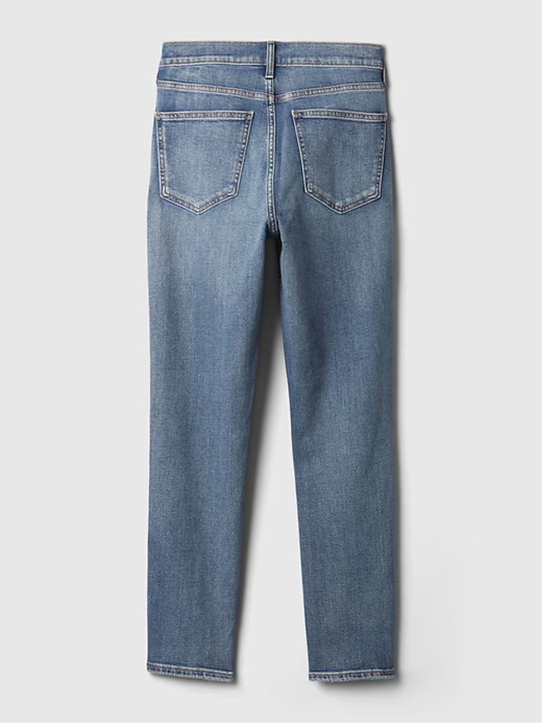 Blue High Waisted Ankle Length Vintage Slim Jeans - Image 12 of 12