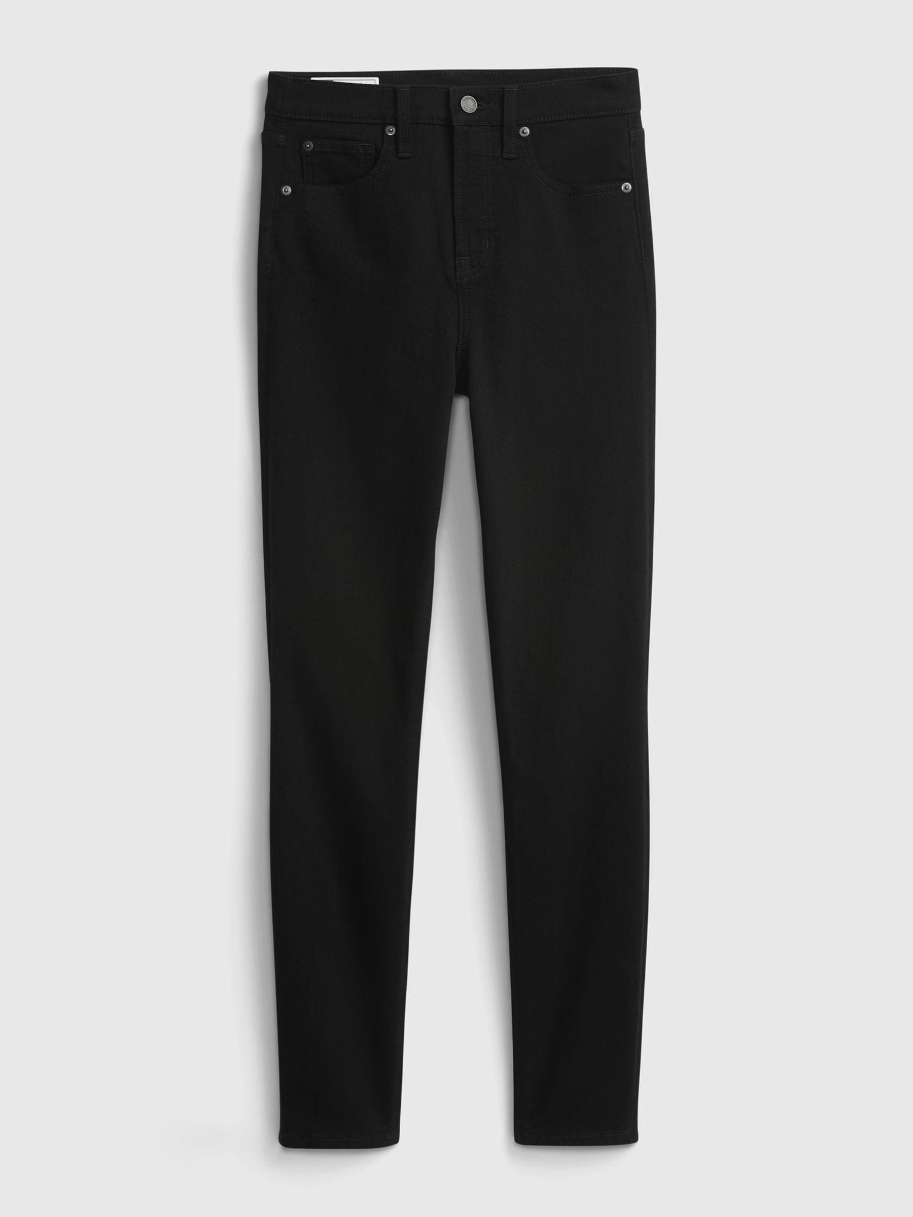 Black High Waisted Stretch True Skinny Jeans - Image 6 of 7