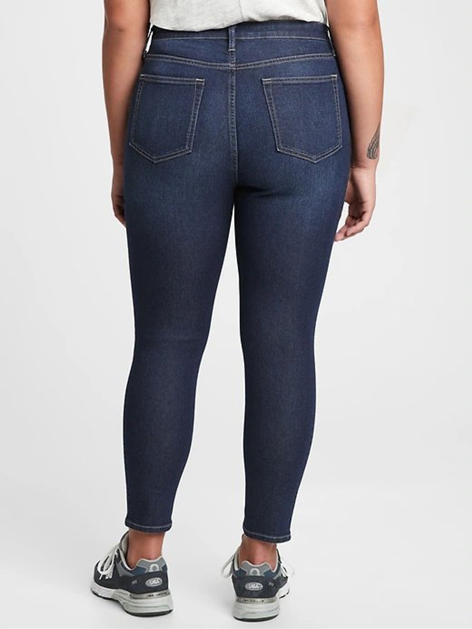 Dark Wash Blue High Waisted Classic Jeggings - Image 5 of 9