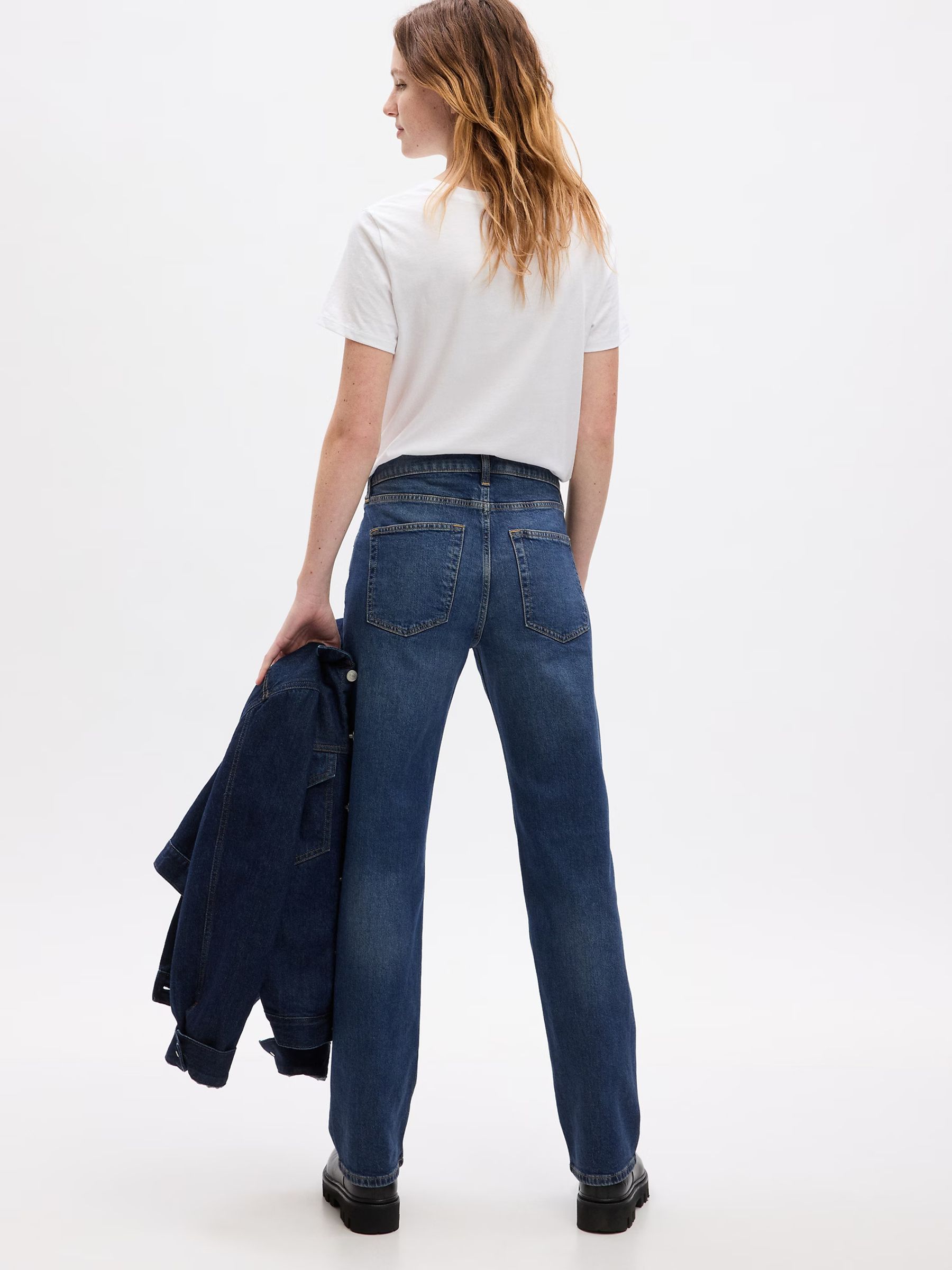 Blue Mid Rise Straight 90s Loose Jeans - Image 2 of 7