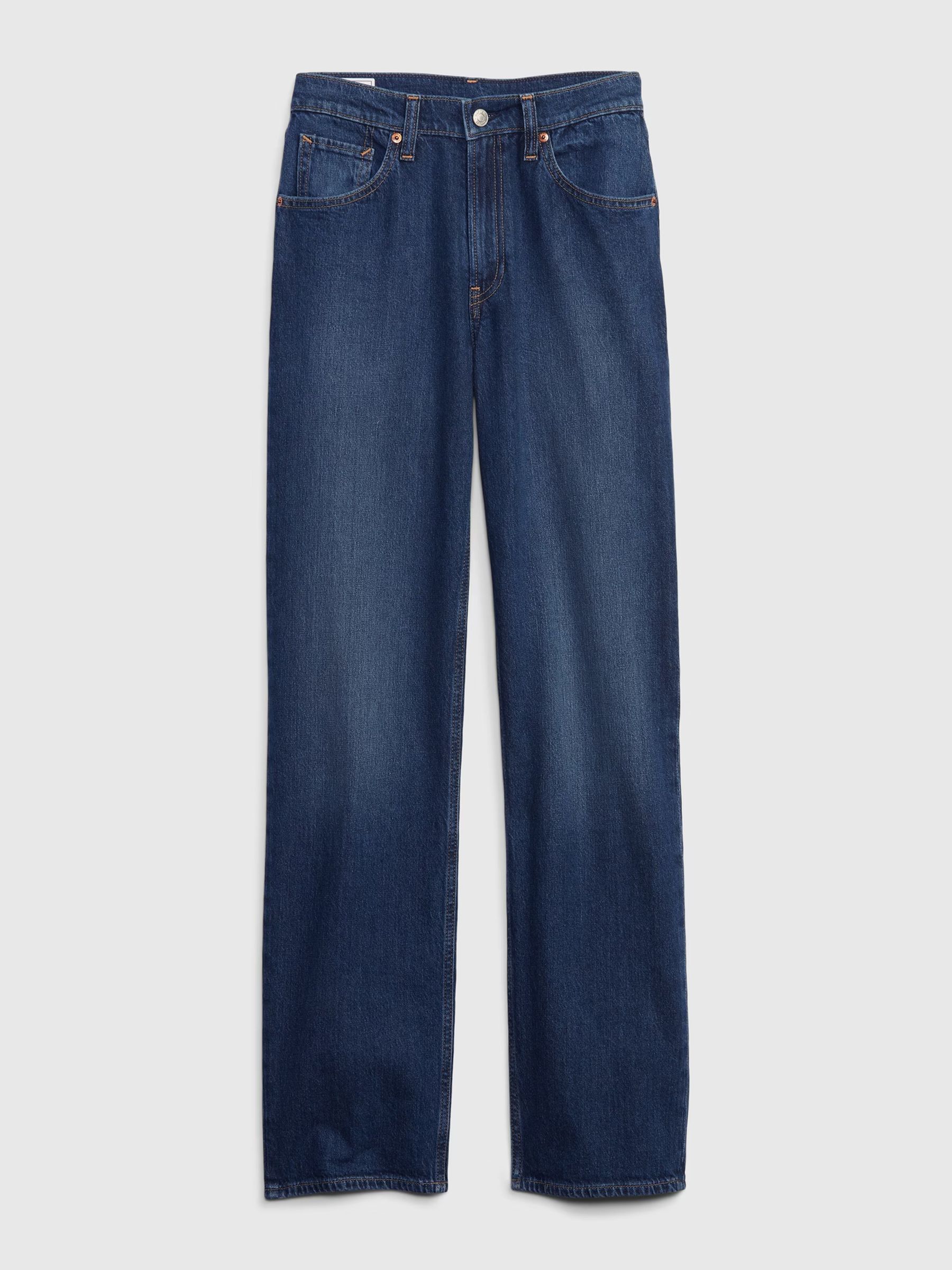 Blue Mid Rise Straight 90s Loose Jeans | Gap