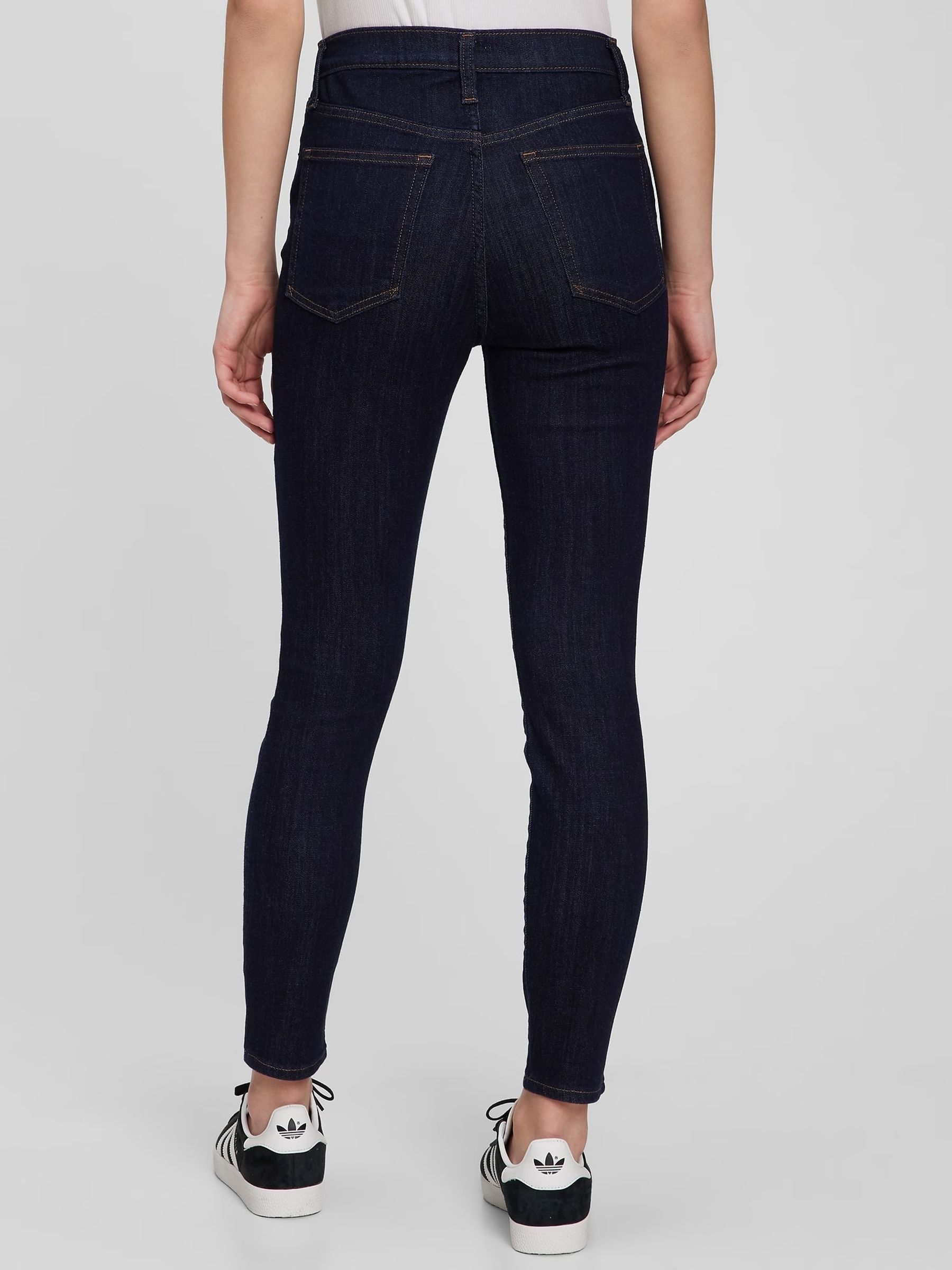 Dark Wash Blue High Waisted True Skinny Jeans - Image 2 of 3