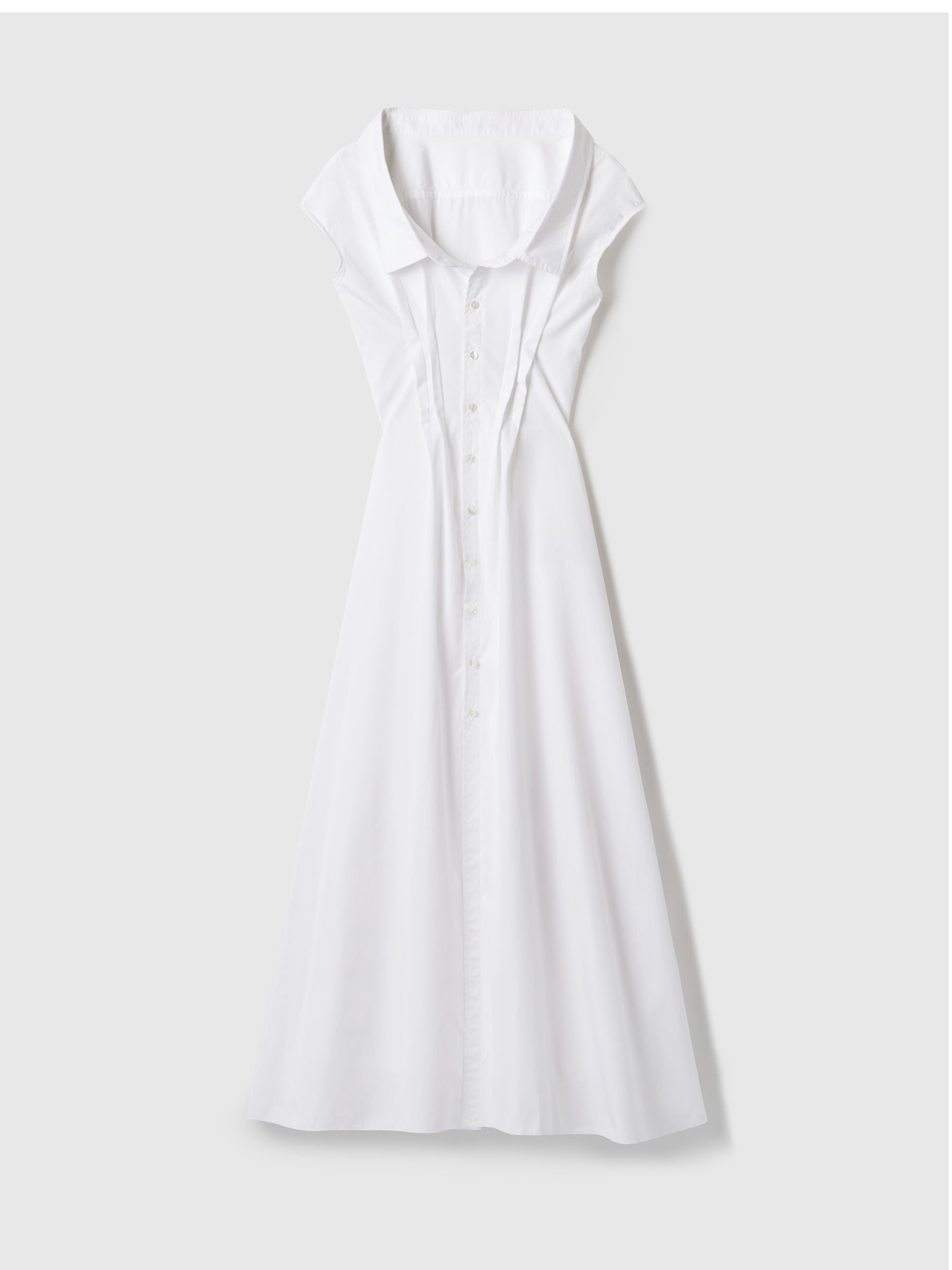 White Poplin Shirt Dress Created by Zac Posen - Image 6 of 6