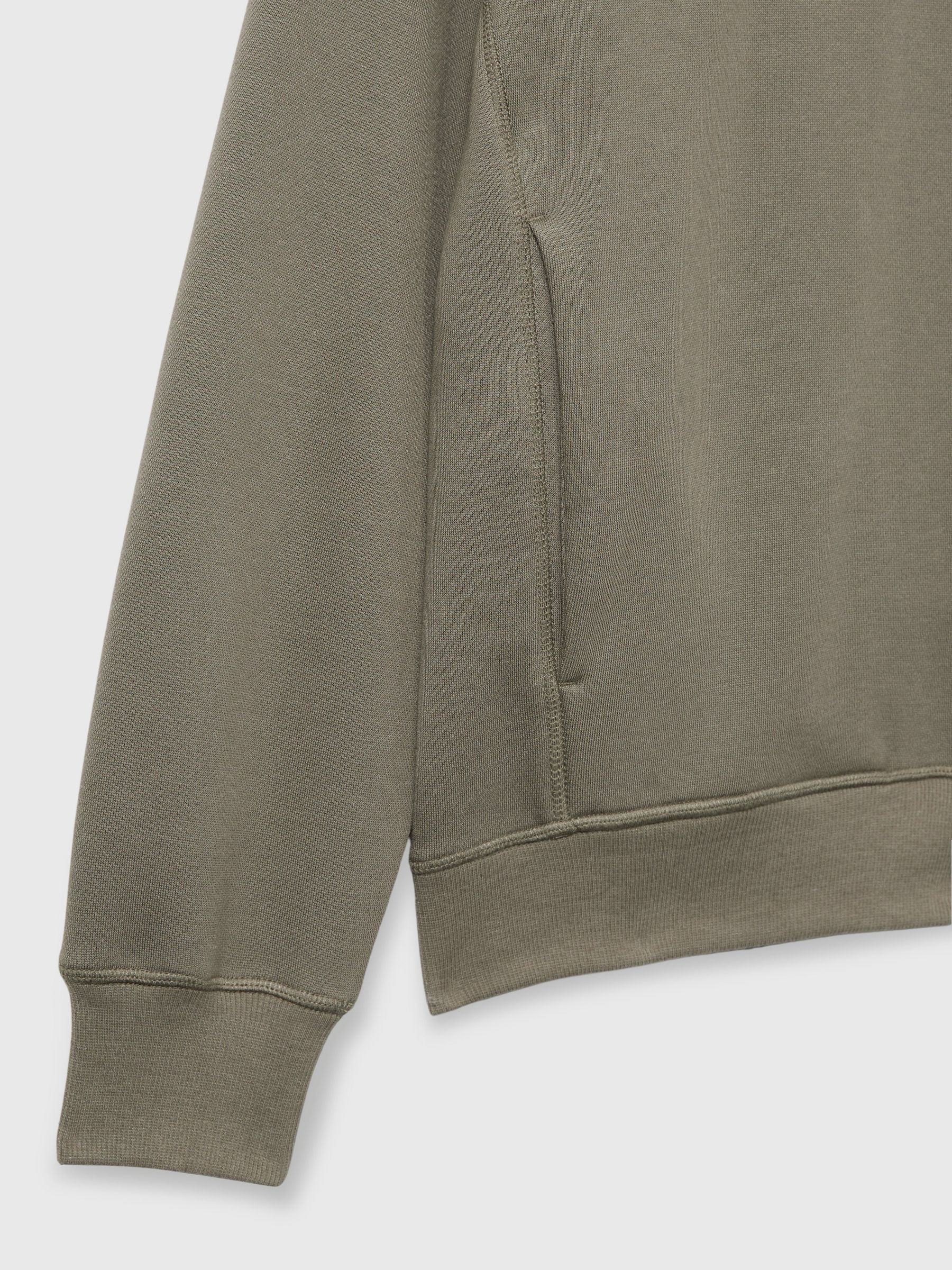 Reiss | Les 100 Ciels Modal-Blend Jersey Hoodie in Khaki - Image 5 of 6