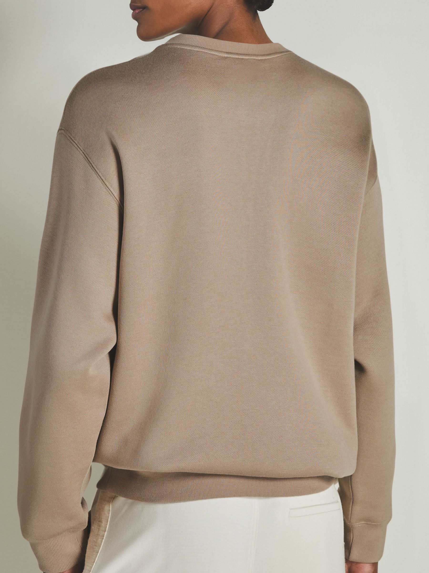 Reiss | Les 100 Ciels Oversized Sweatshirt in Camel - Image 3 of 5
