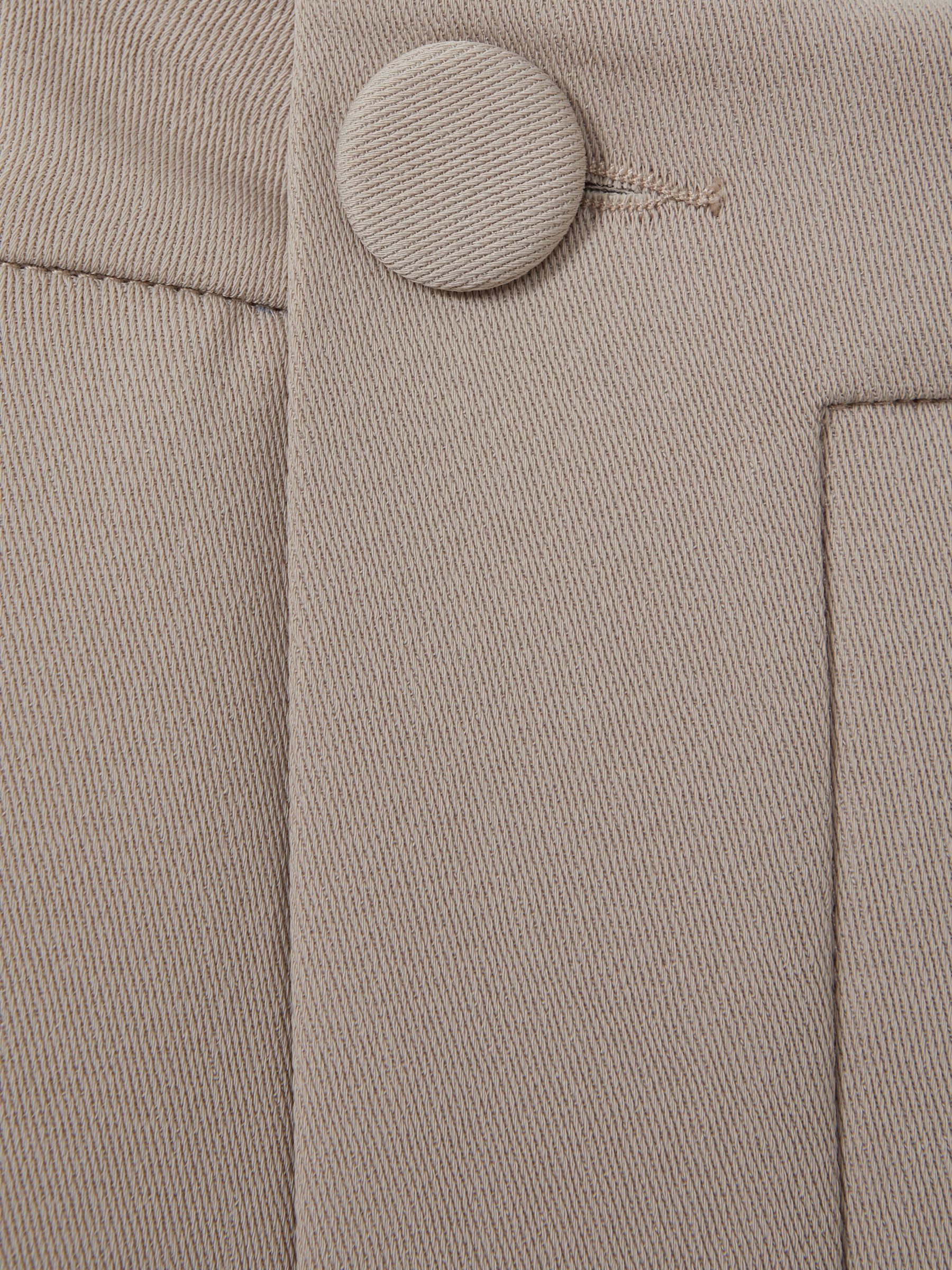 Button-Front Wide Leg Trousers in Stone - Image 6 of 6