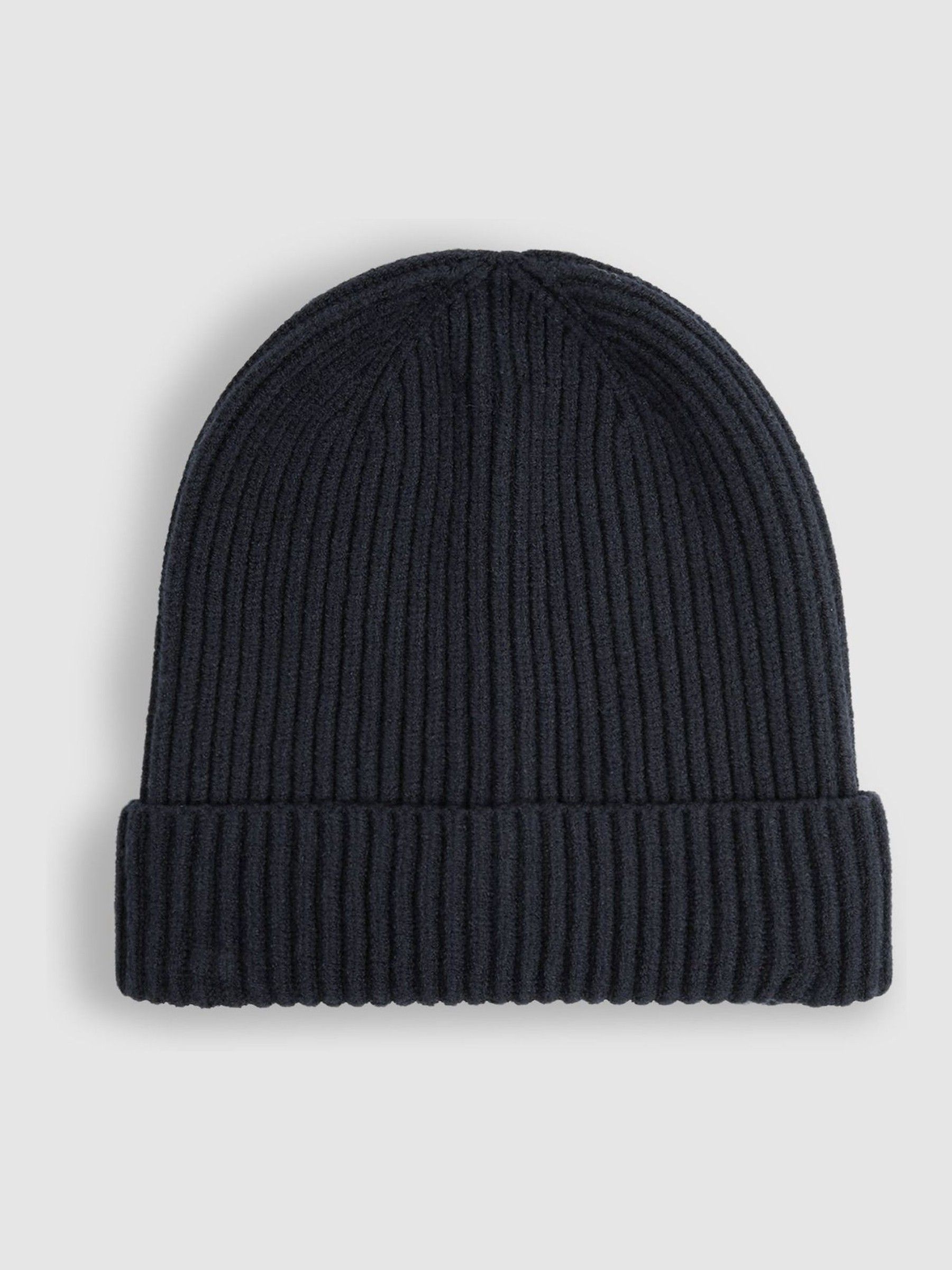 Ribbed Hat and Scarf Set in Navy - Image 3 of 4