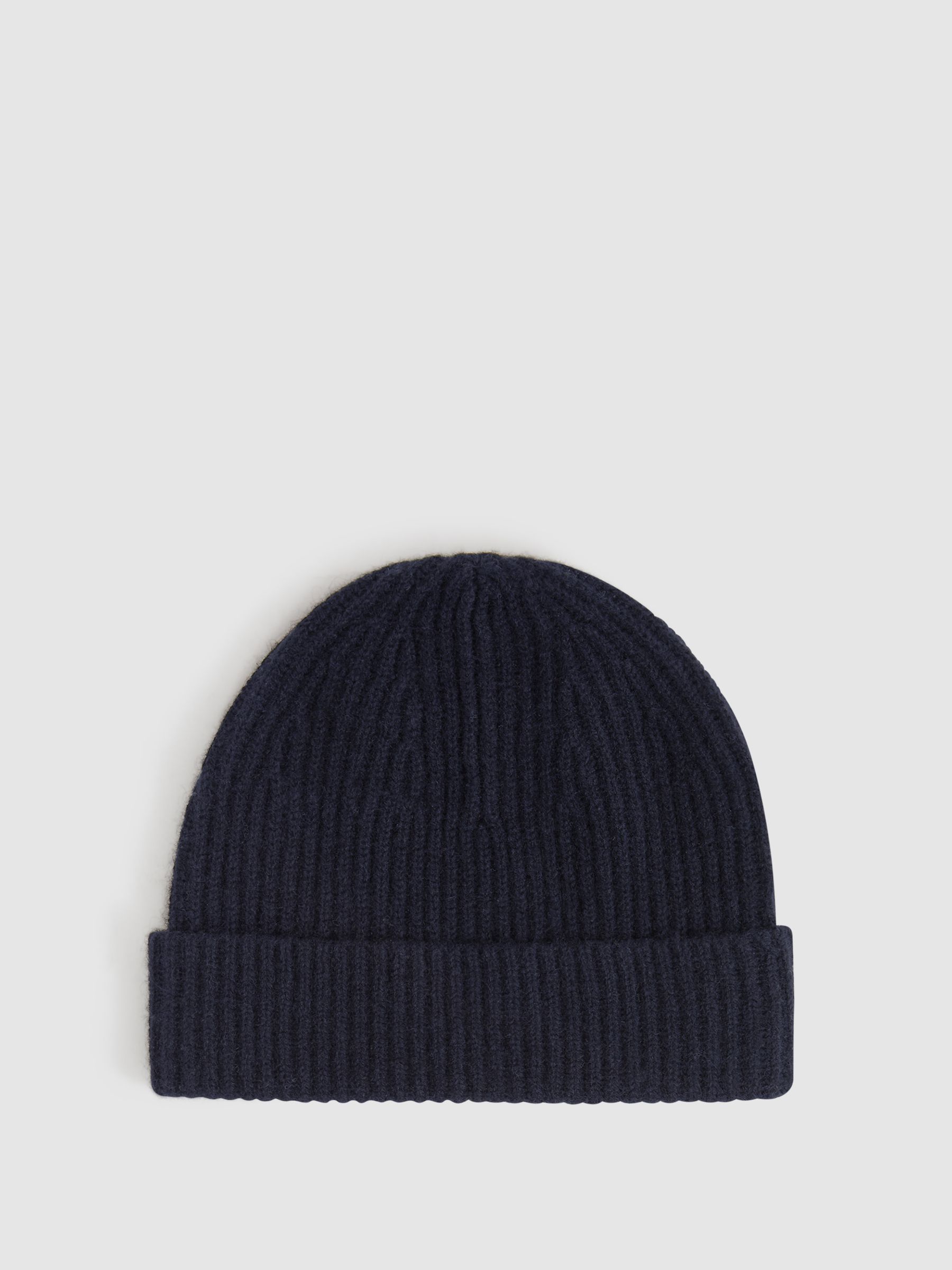 Atelier Ribbed-Cashmere Beanie in Dark Navy - Image 1 of 4