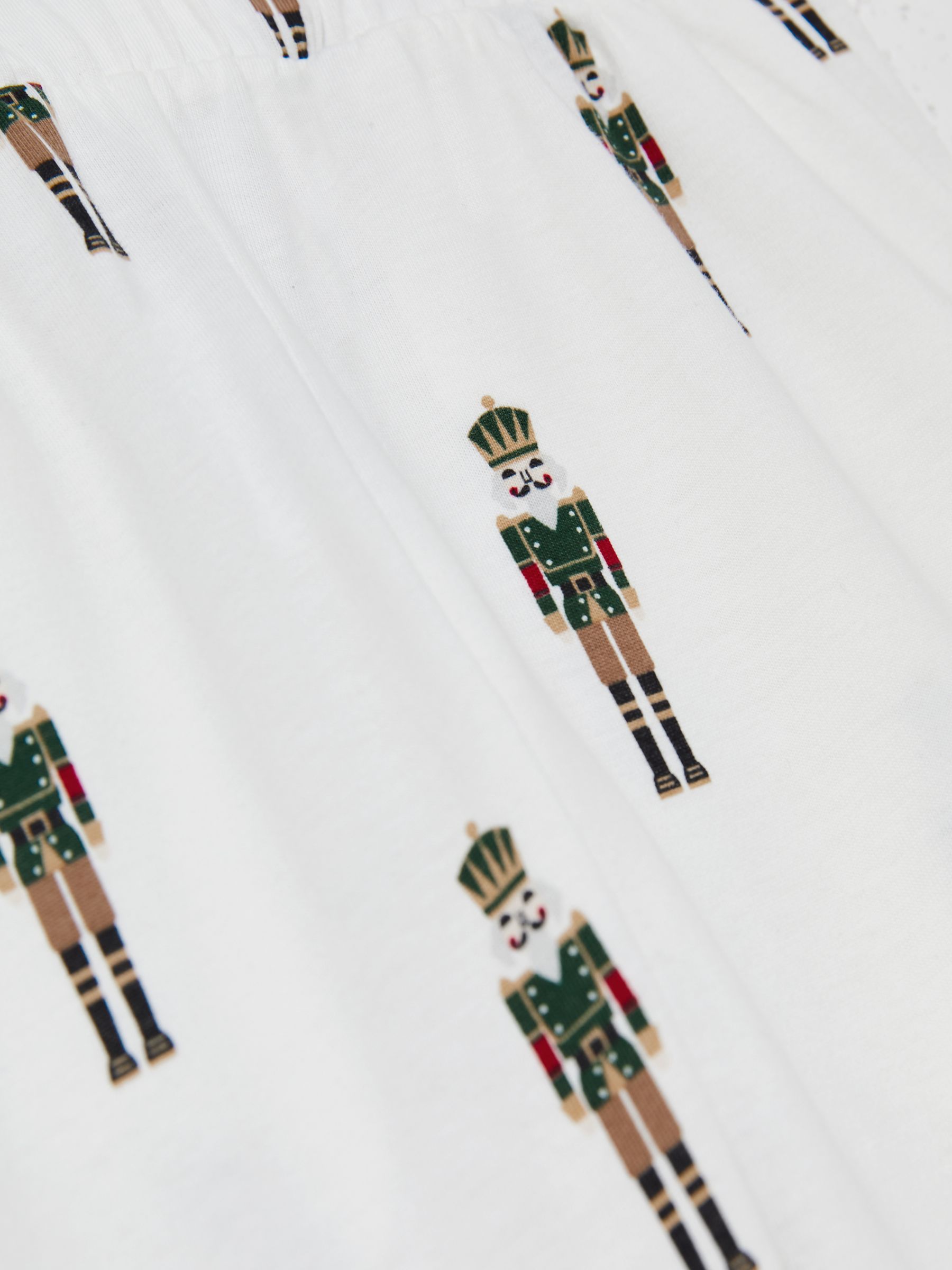 13-14 yrs Brushed-Cotton Nutcracker-Print Pyjama Set in White - Image 4 of 4