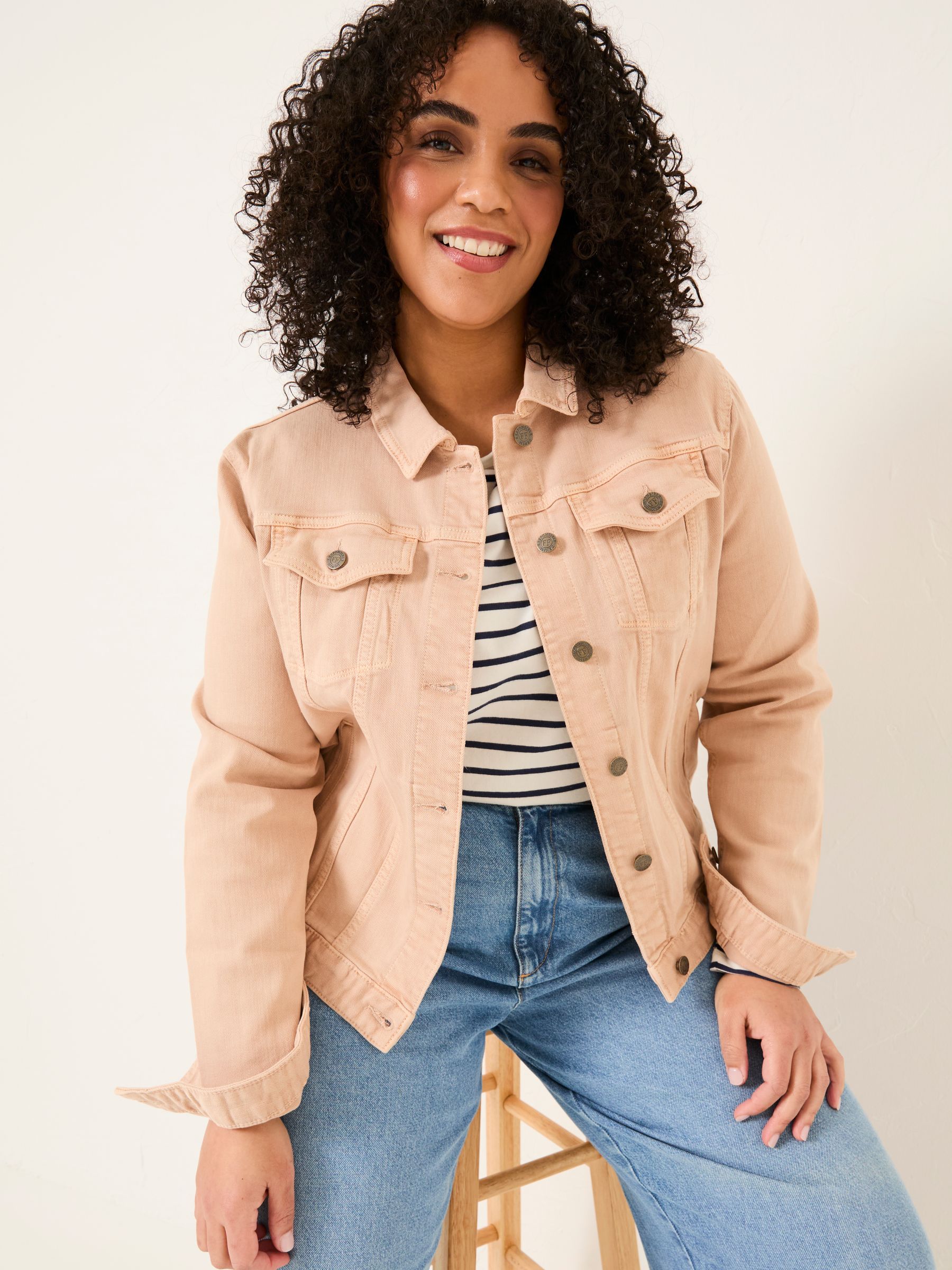 Tasha Light Pink Denim Jacket - Image 4 of 6