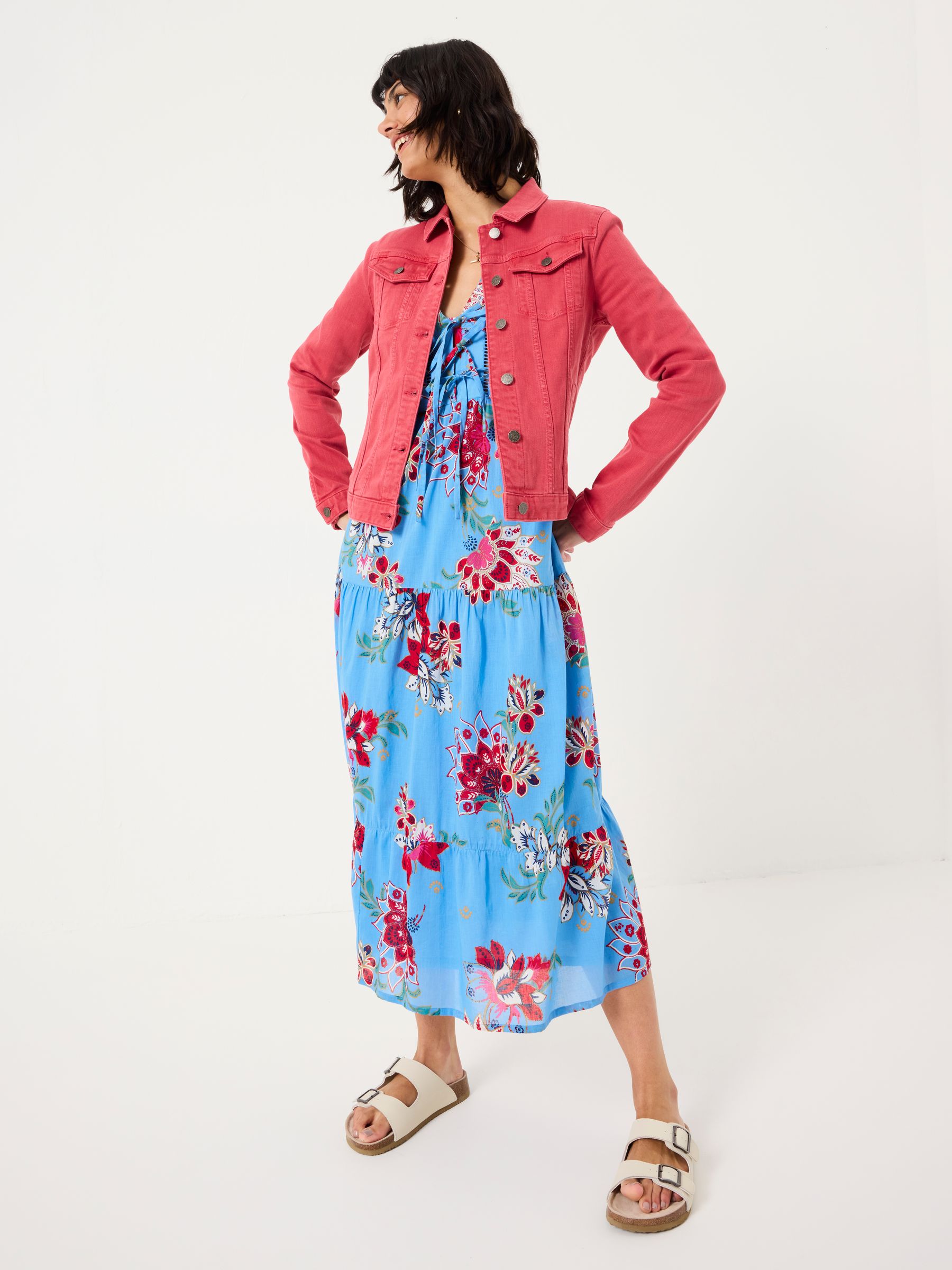 Tasha Vintage Red Denim Jacket - Image 3 of 6