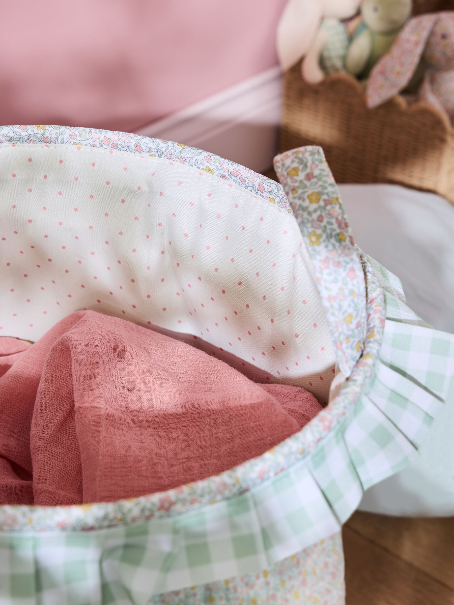 Ditsy Floral Printed Laundry Basket - Image 4 of 4