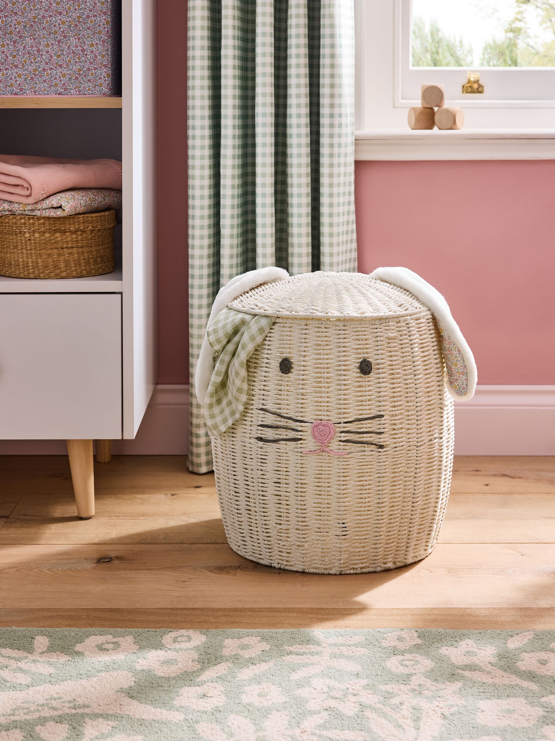 Betsy Bunny Woven Laundry Basket - Image 1 of 4