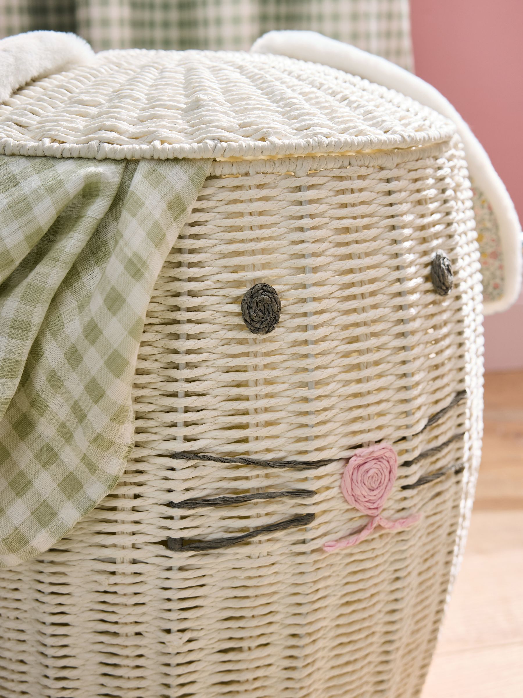 Betsy Bunny Woven Laundry Basket - Image 3 of 4