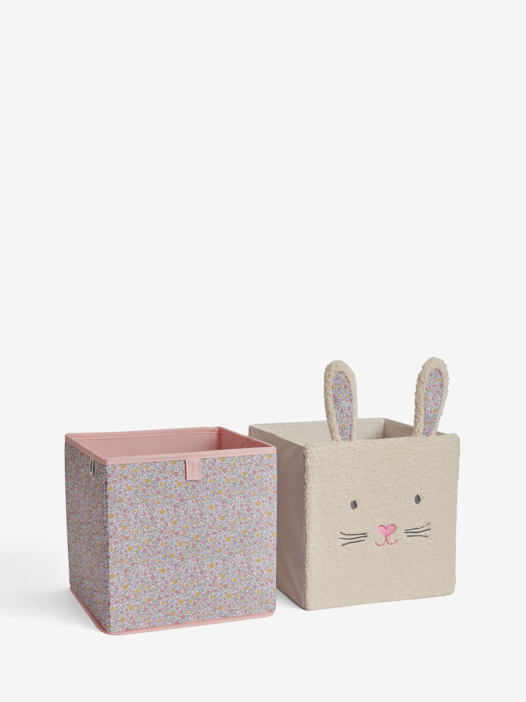Set of 2 Betsy Bunny Cube Storage Boxes - Image 2 of 4