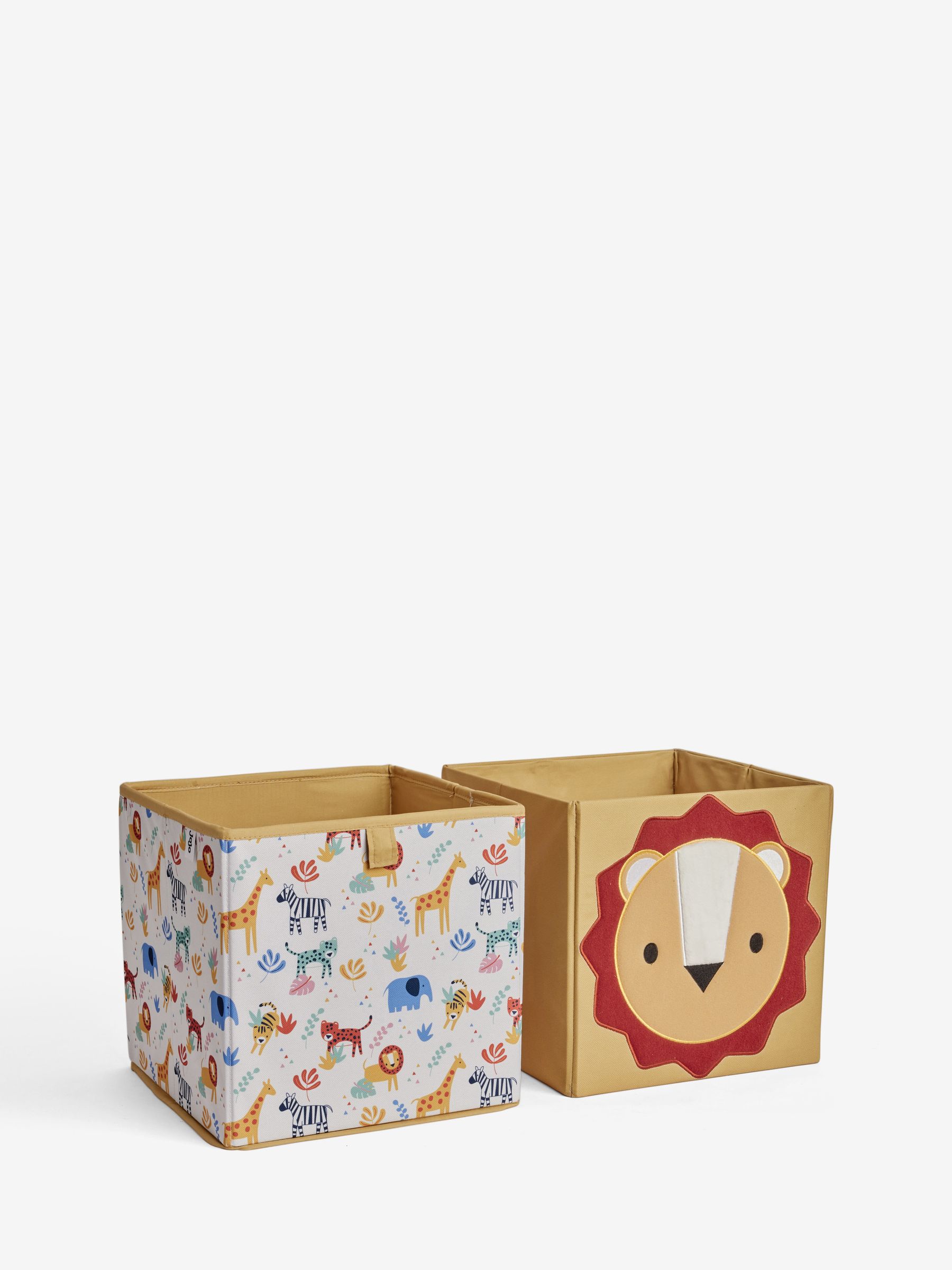Set of 2 Luca Lion Cube Storage Boxes - Image 2 of 4