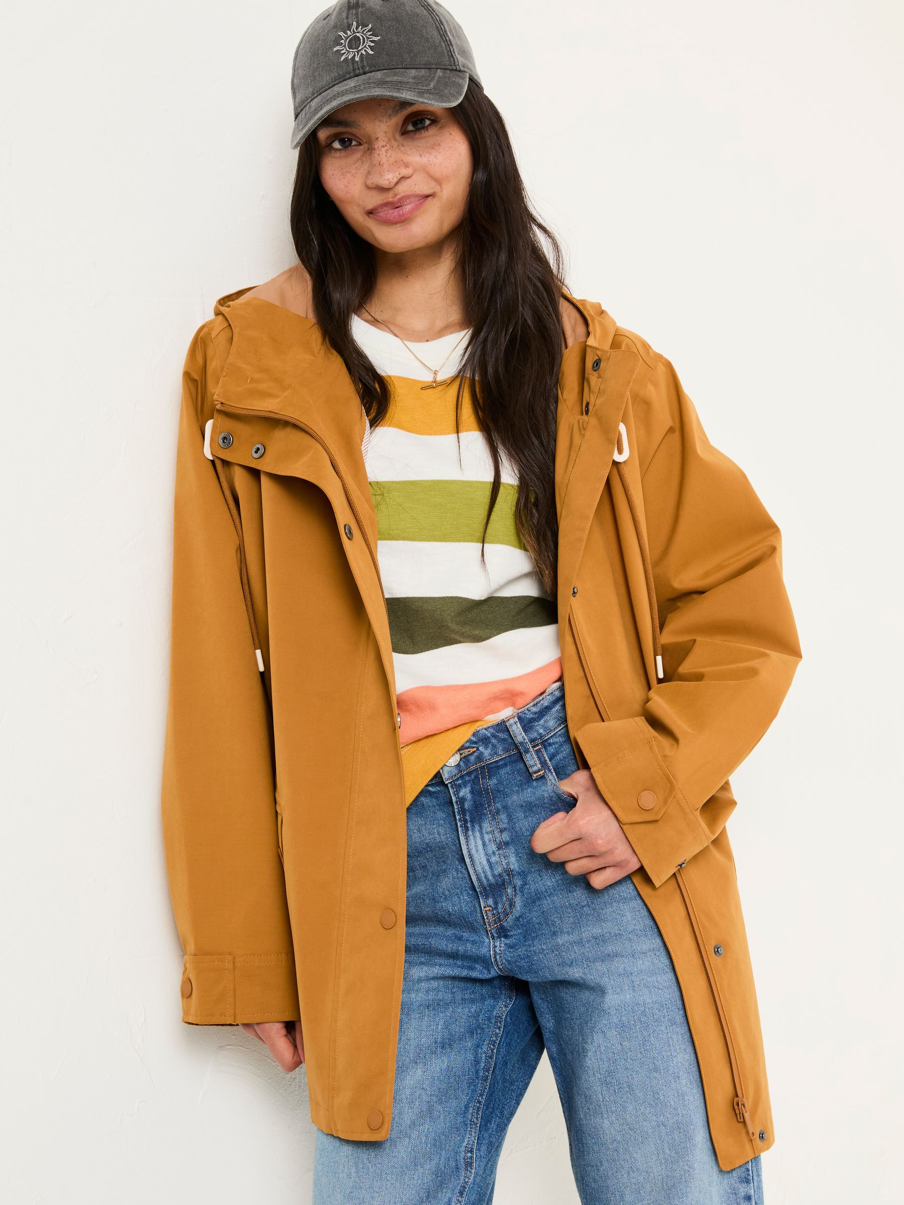 Tan Brown Waterproof Coat - Image 1 of 5