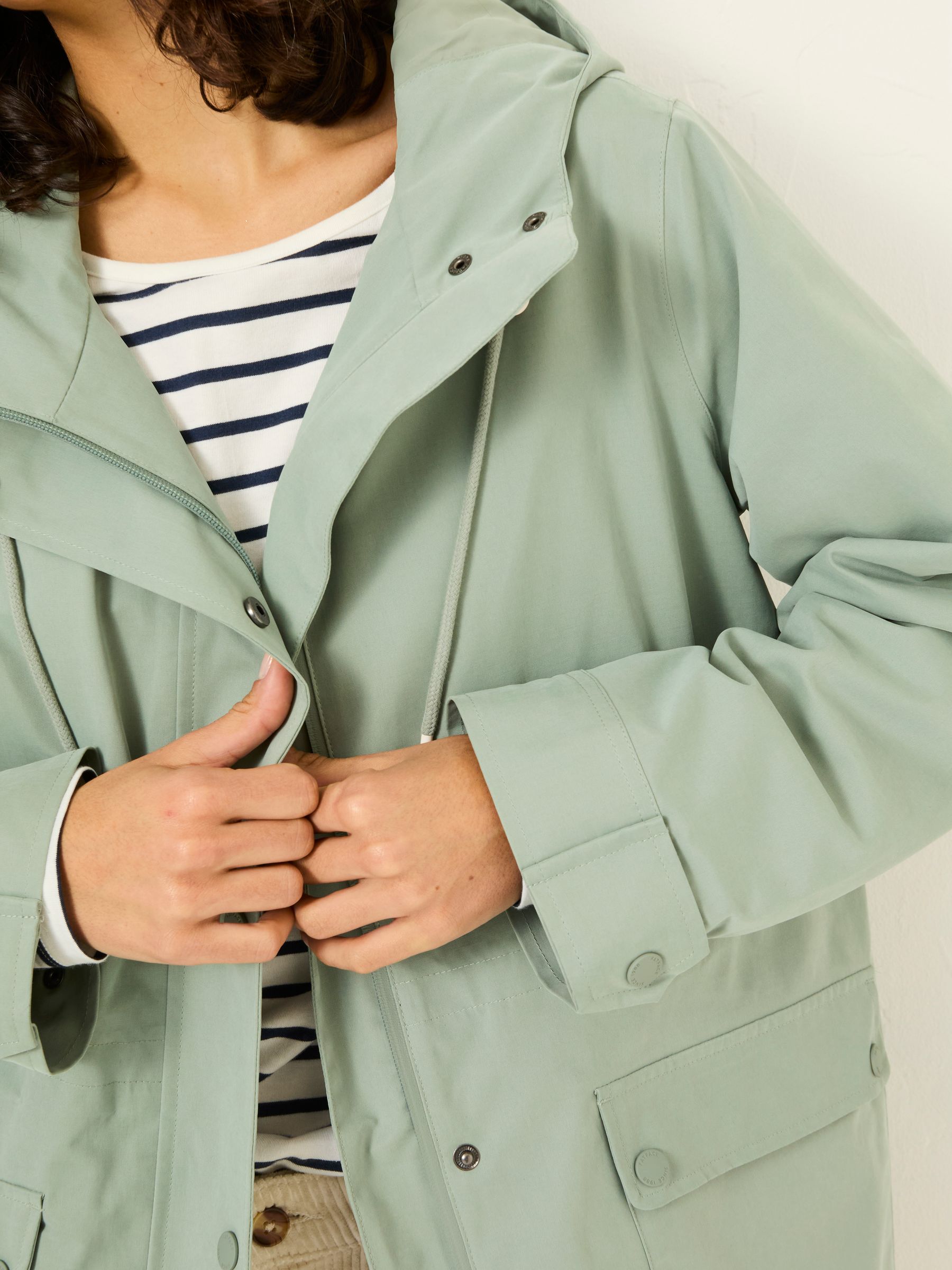 Lola Light Green Lola Waterproof Long Coat | FatFace
