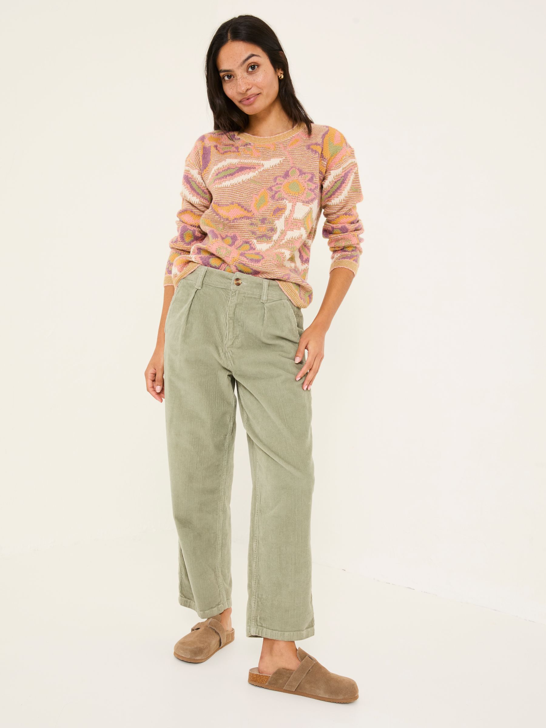 Cinnamon Light Green Cord Trousers - Image 3 of 6