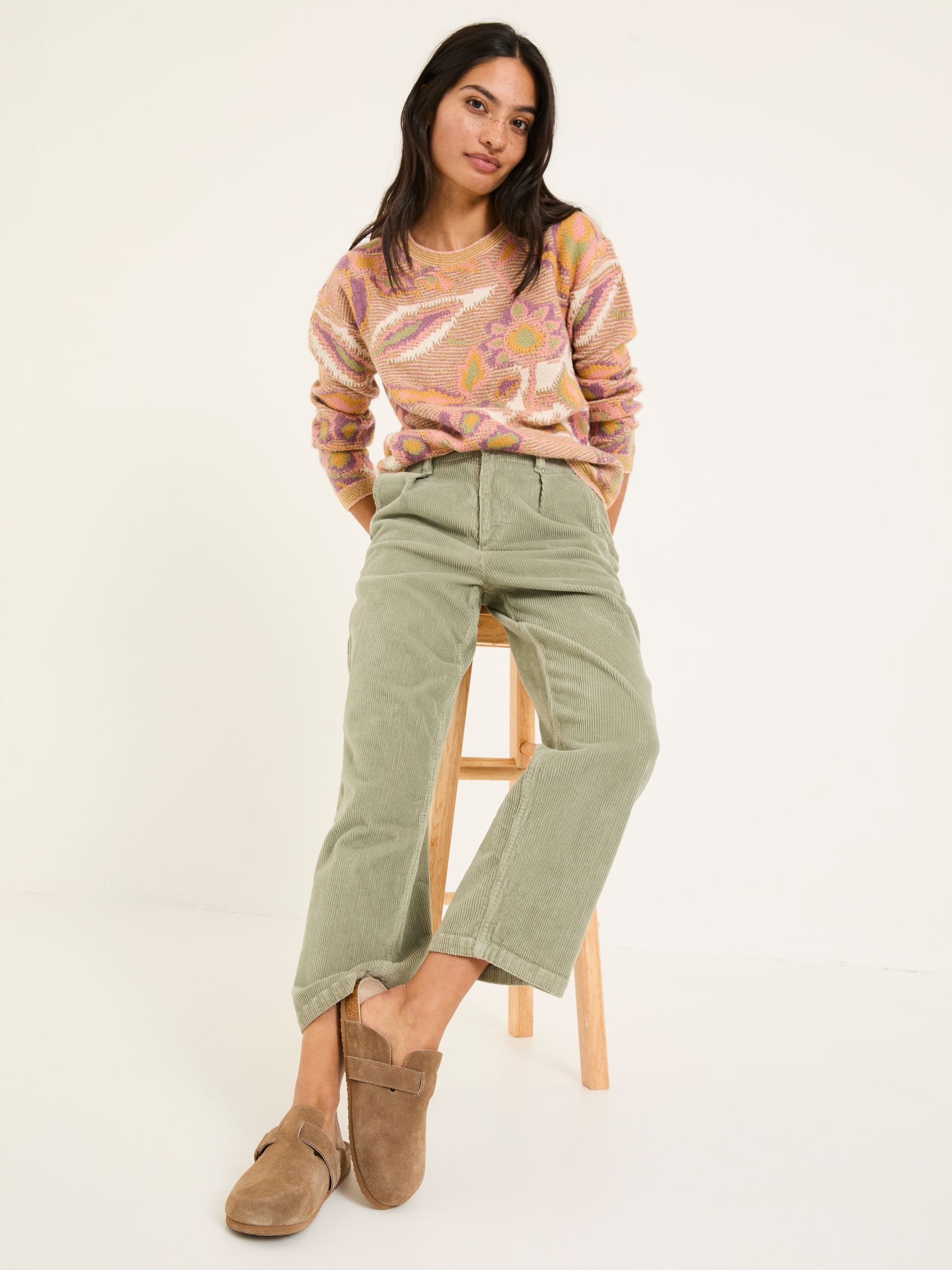 Cinnamon Light Green Cord Trousers - Image 4 of 6