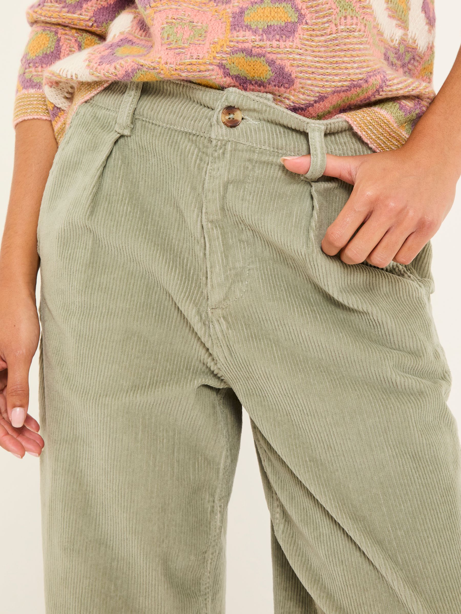 Cinnamon Light Green Cord Trousers - Image 5 of 6