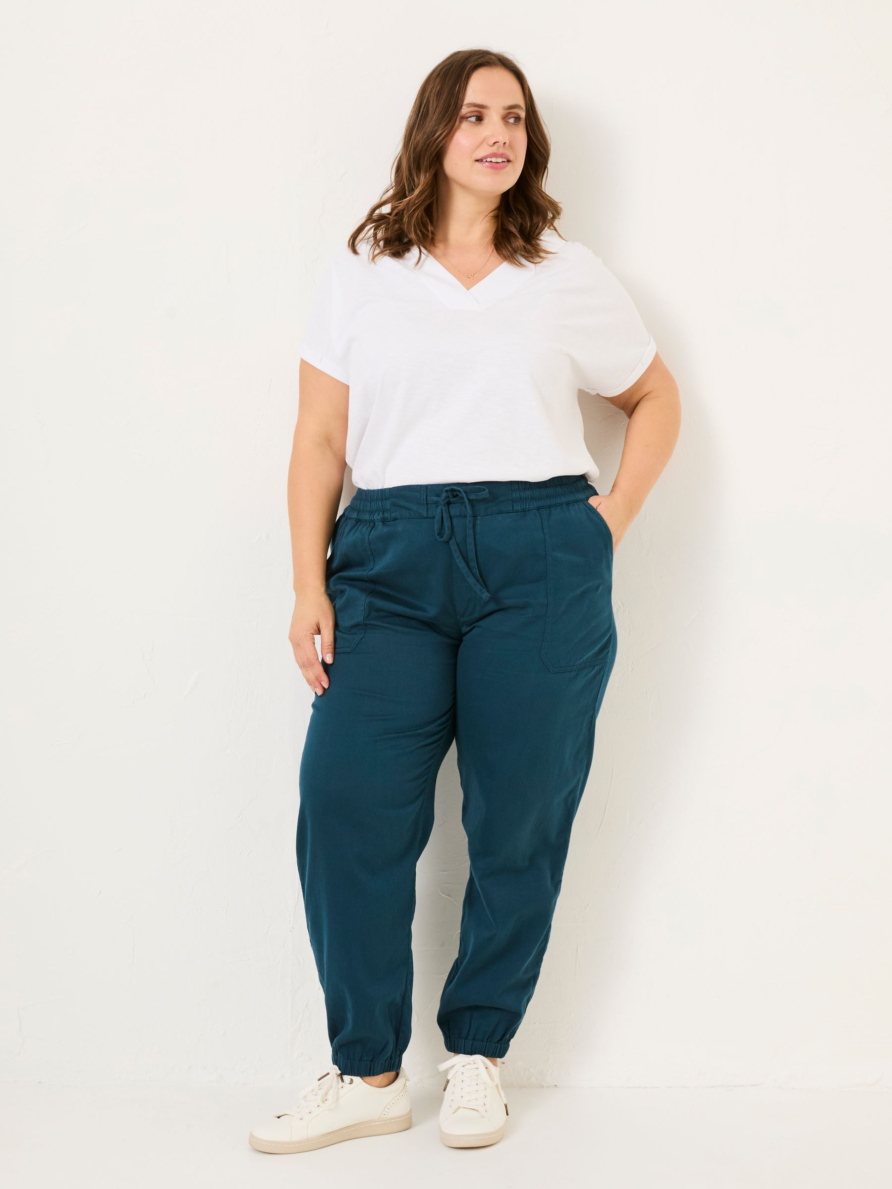 Lyme Teal Blue Cuffed Joggers - Image 7 of 10