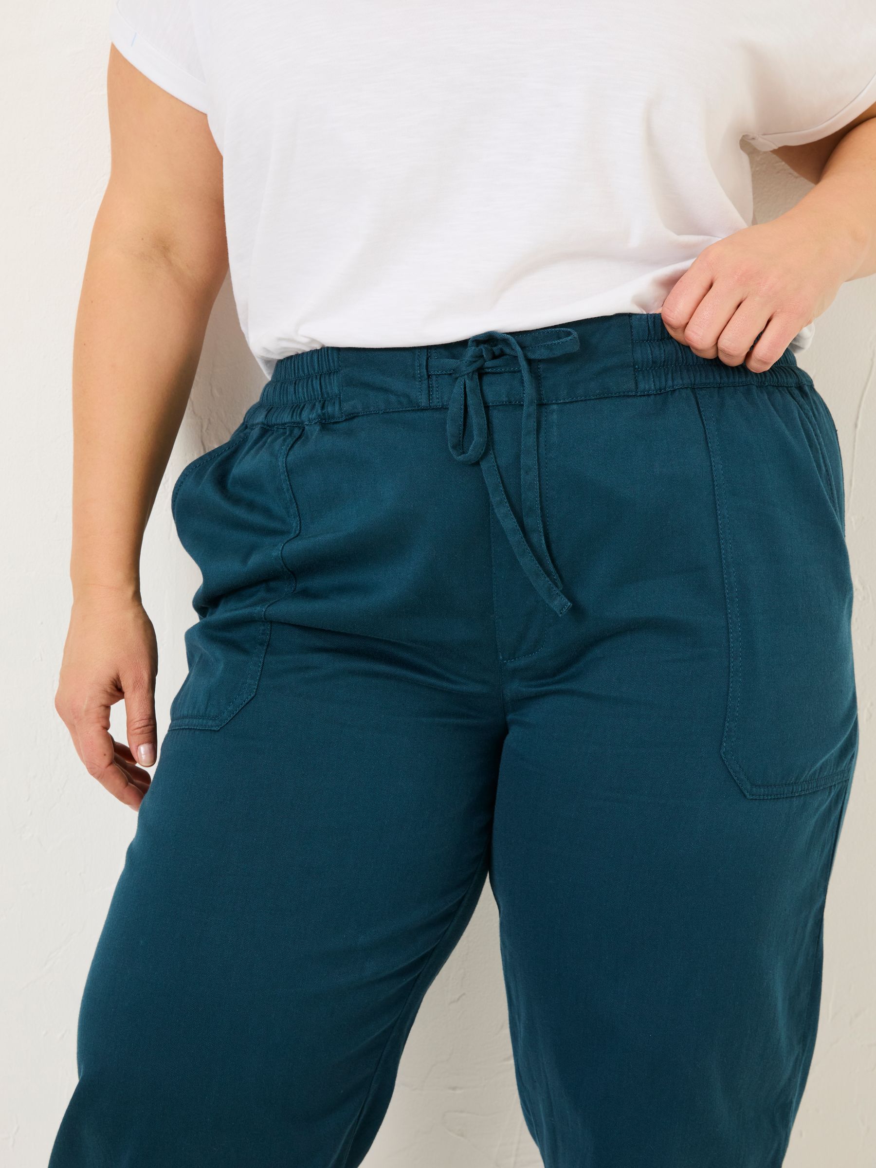 Lyme Teal Blue Cuffed Joggers - Image 8 of 10