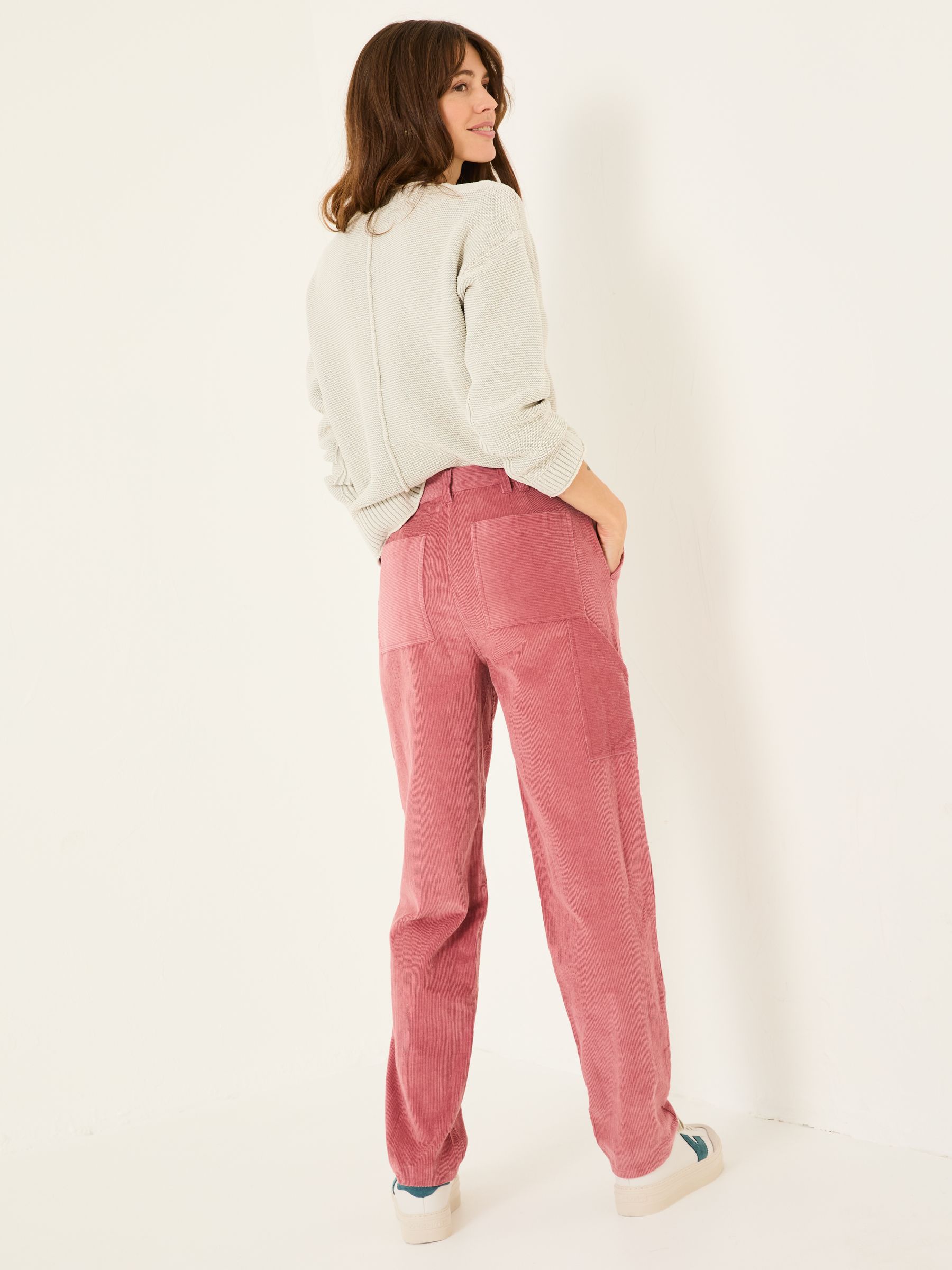 Chesil Blush Pink Cord Trousers - Image 2 of 5