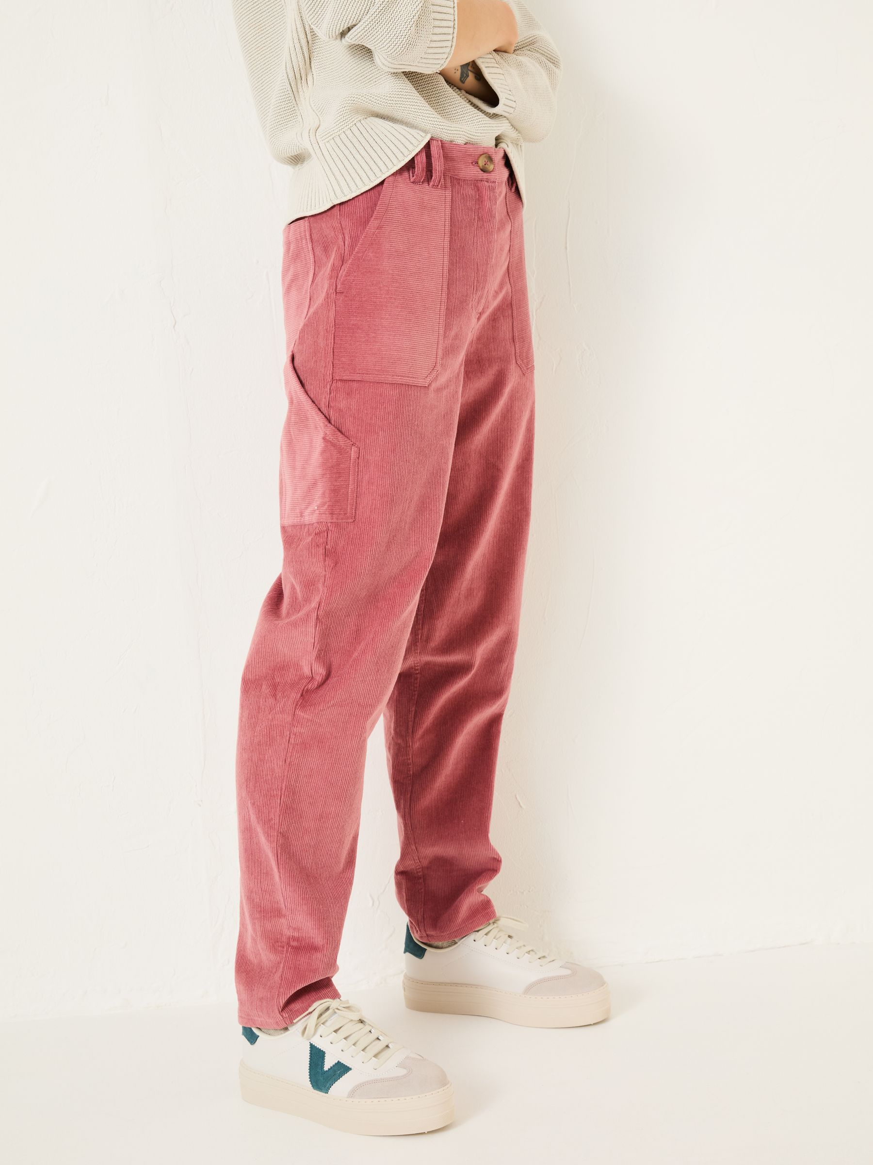 Chesil Blush Pink Cord Trousers - Image 3 of 5