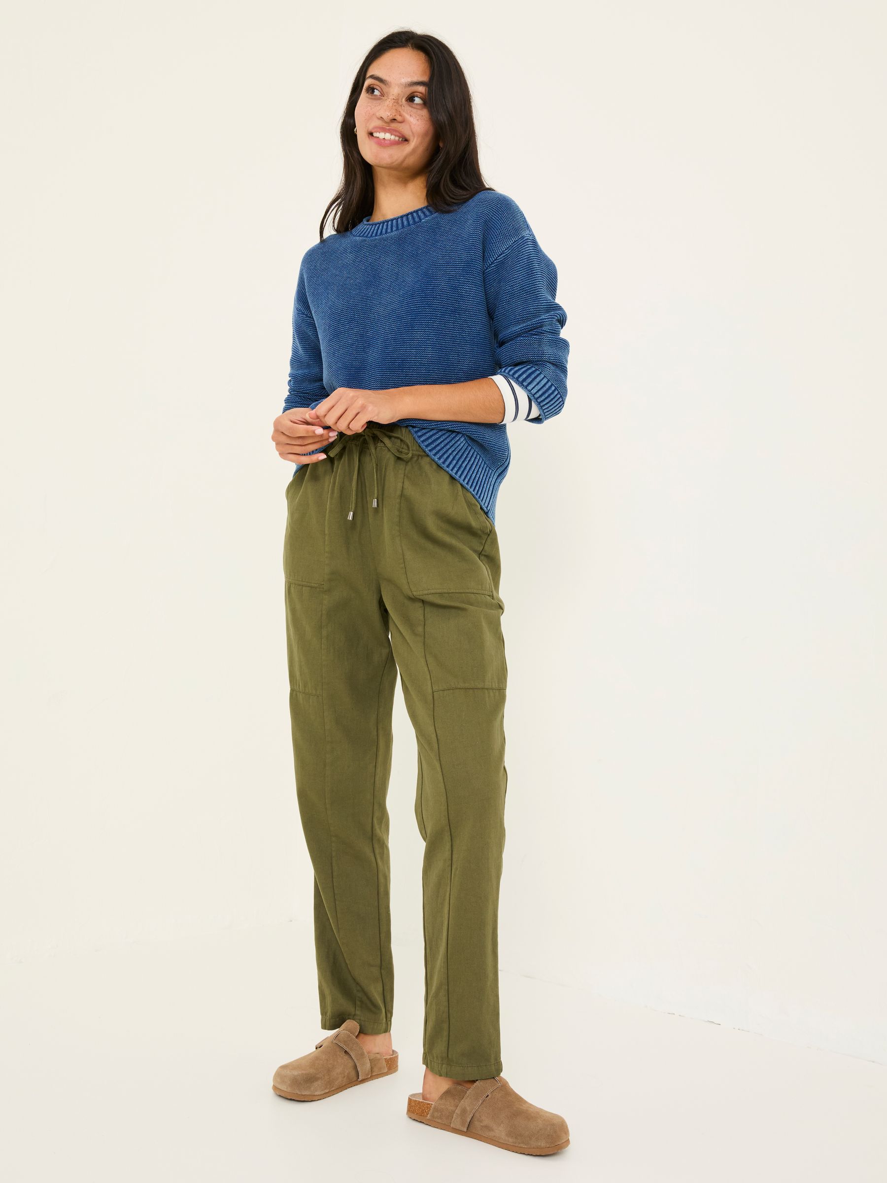 Hoyton Khaki Green Cargo Trousers - Image 3 of 10