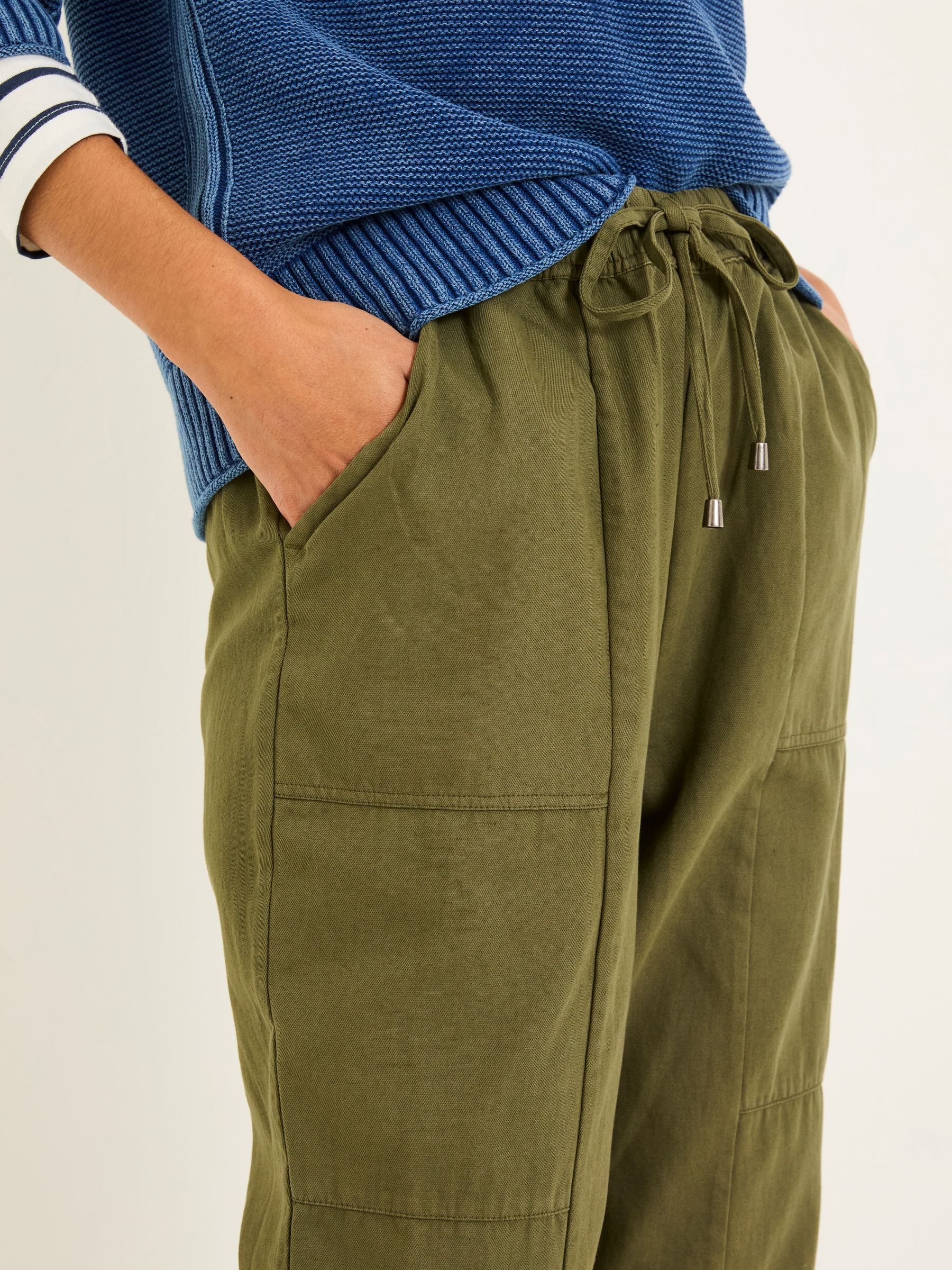 Hoyton Khaki Green Cargo Trousers - Image 5 of 10