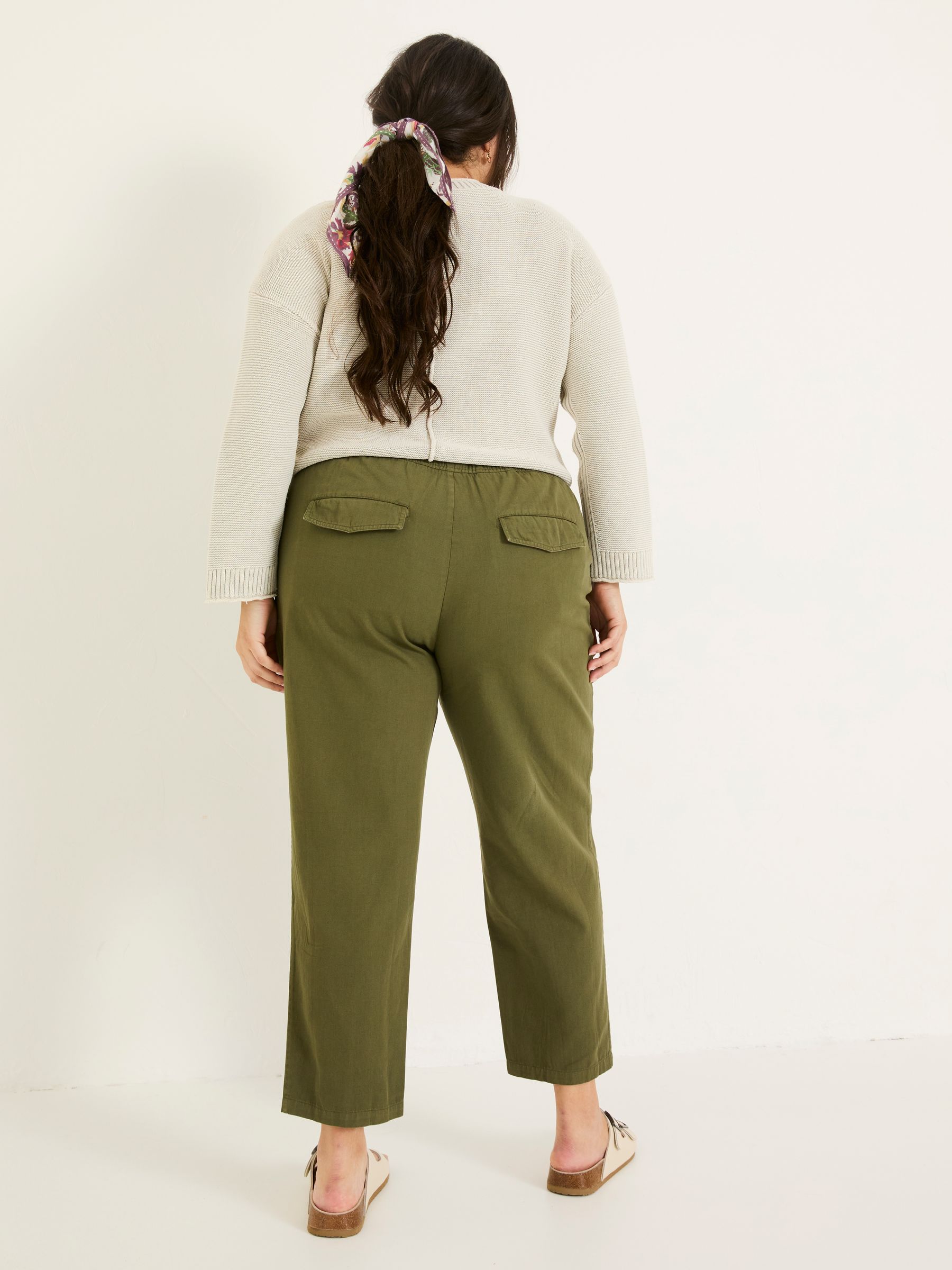 Hoyton Khaki Green Cargo Trousers - Image 7 of 10