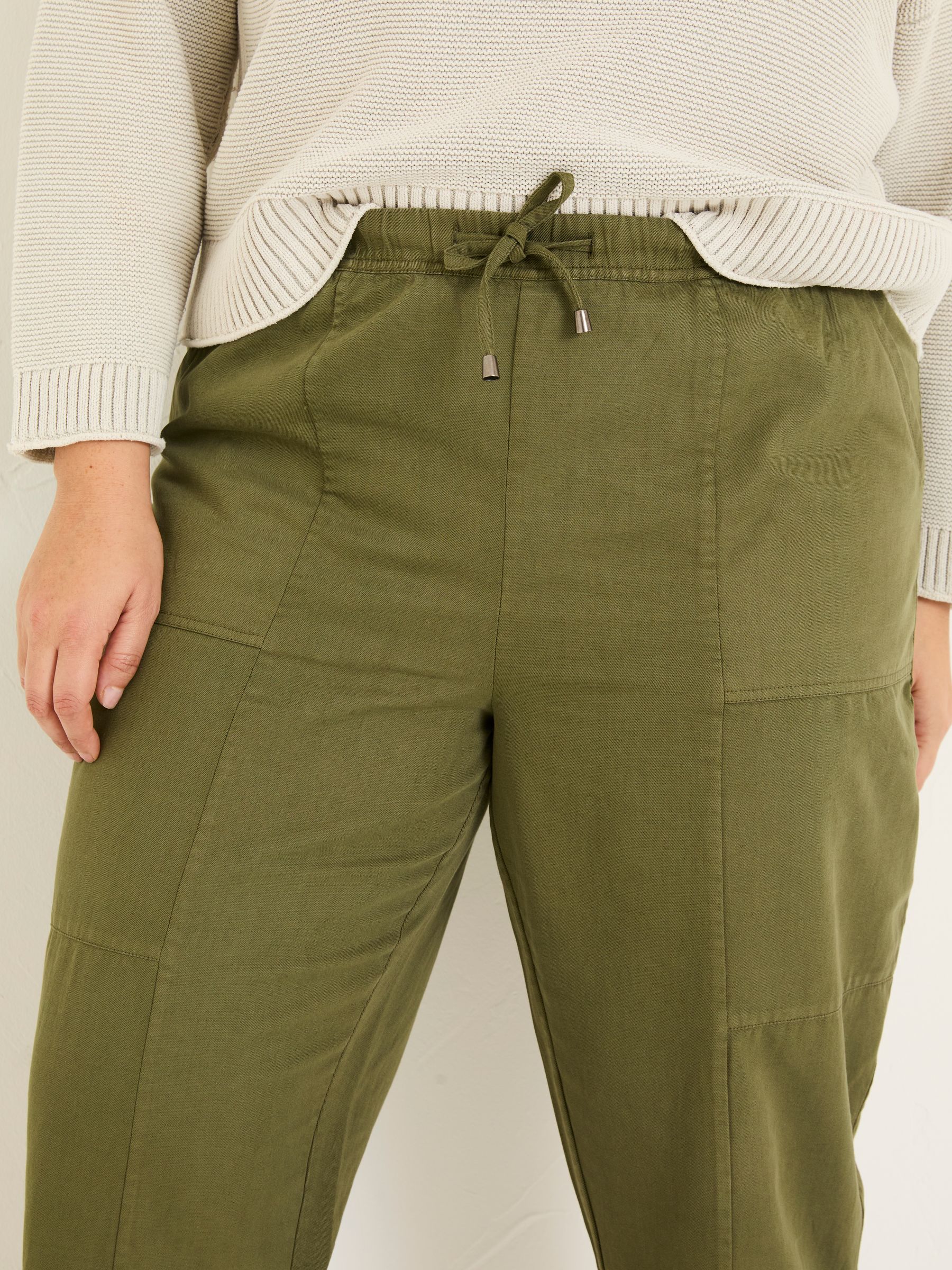 Hoyton Khaki Green Cargo Trousers - Image 8 of 10