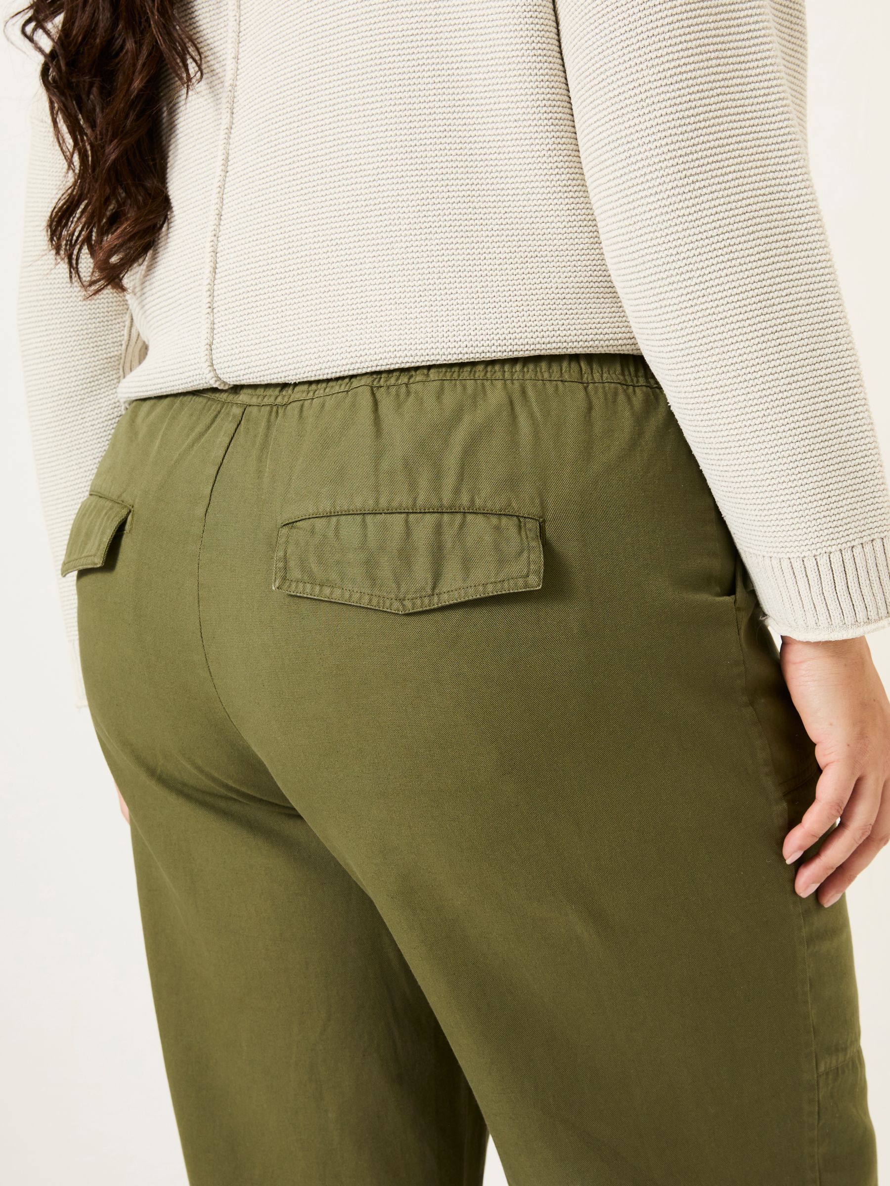 Hoyton Khaki Green Cargo Trousers - Image 9 of 10
