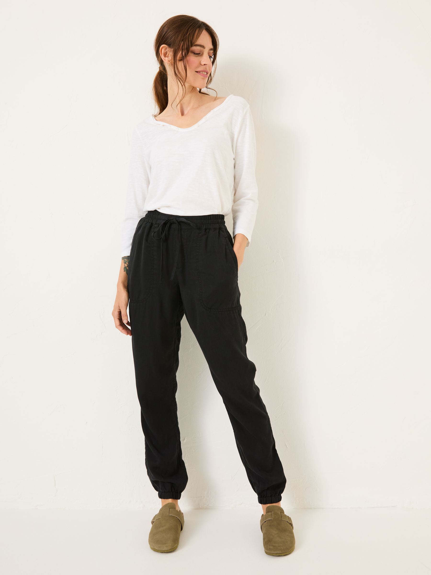 Lyme Black Cuffed Joggers - Image 2 of 10