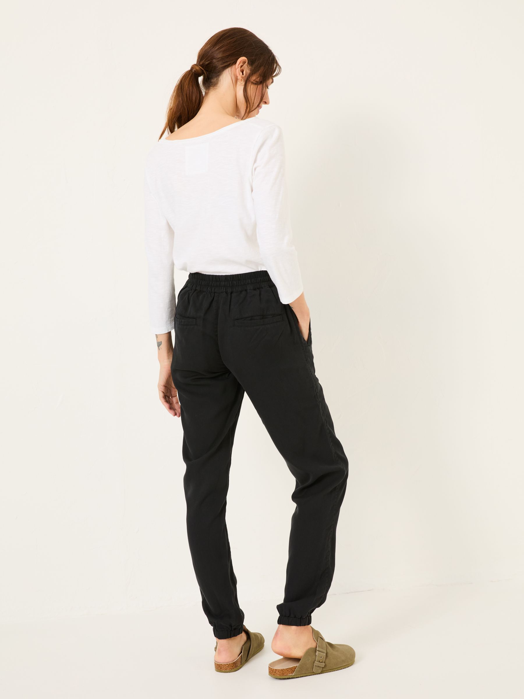 Lyme Black Cuffed Joggers - Image 3 of 10