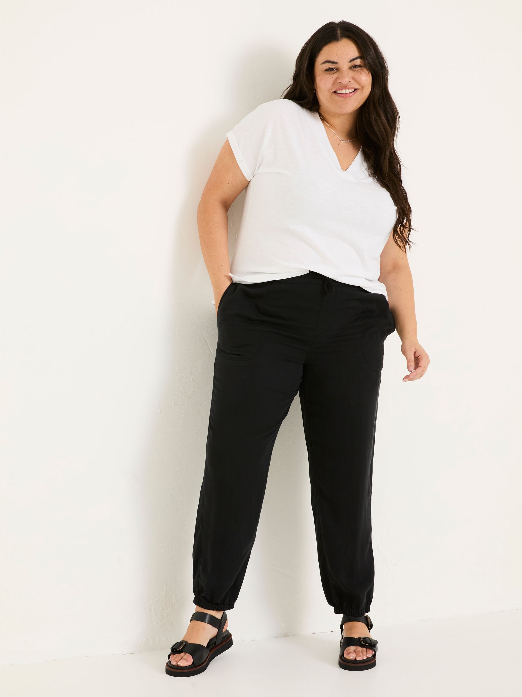 Lyme Black Cuffed Joggers - Image 4 of 10