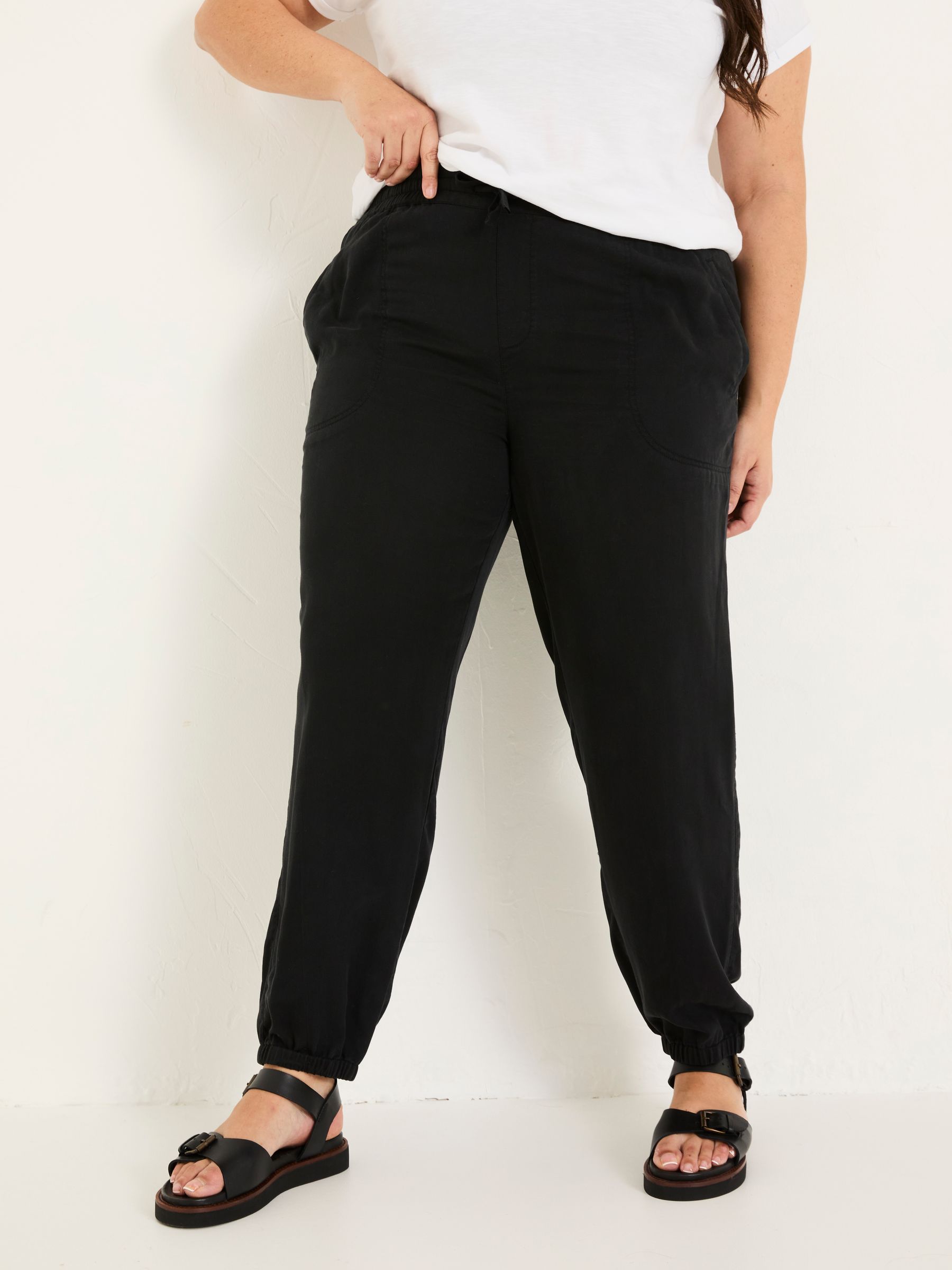 Lyme Black Cuffed Joggers - Image 6 of 10