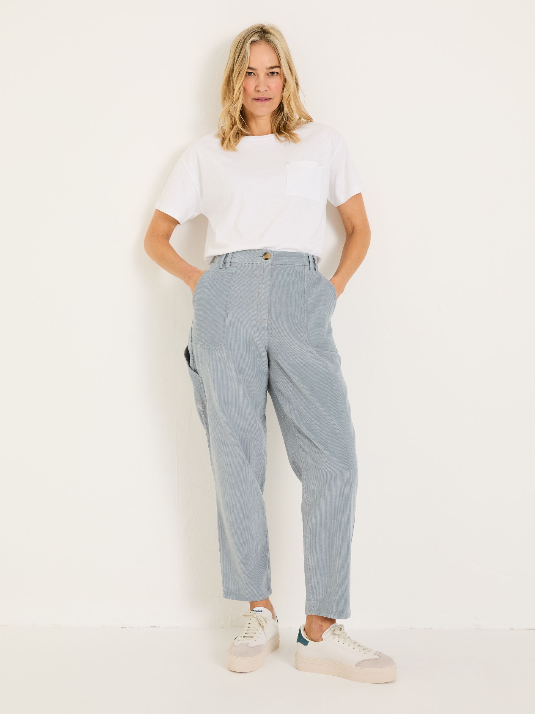 Chesil Pale Blue Cord Trousers - Image 3 of 5