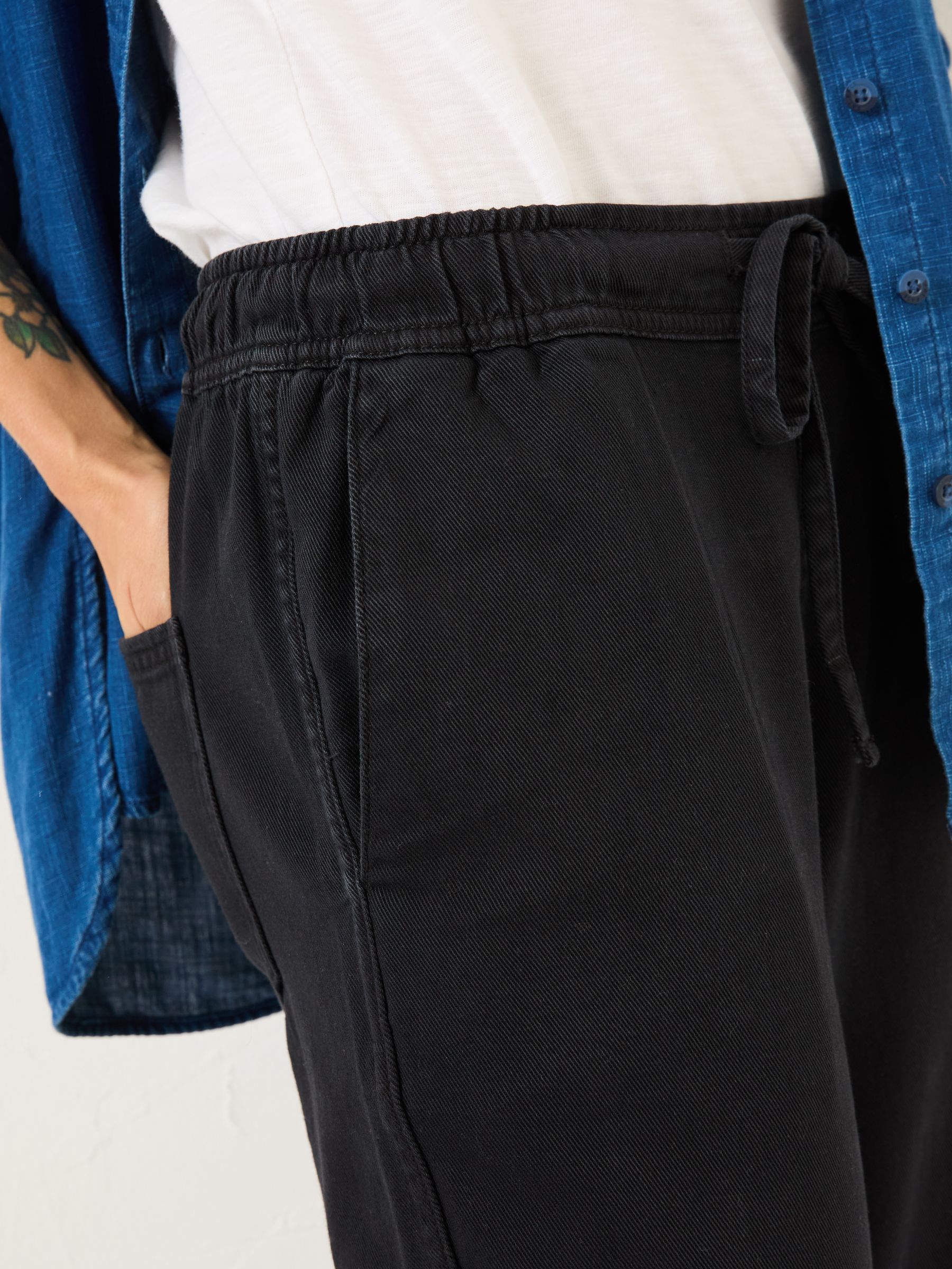 Ashby Charcoal Grey Wide Leg Trousers - Image 4 of 4