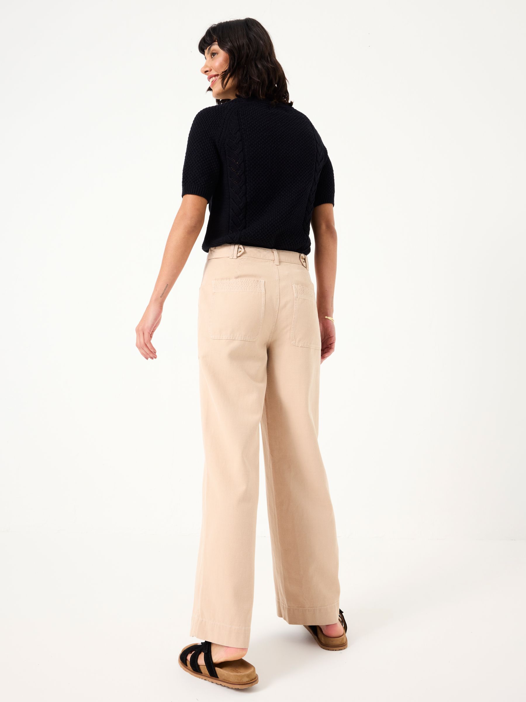 Eden Pale Pink Wide Leg Trousers - Image 2 of 6