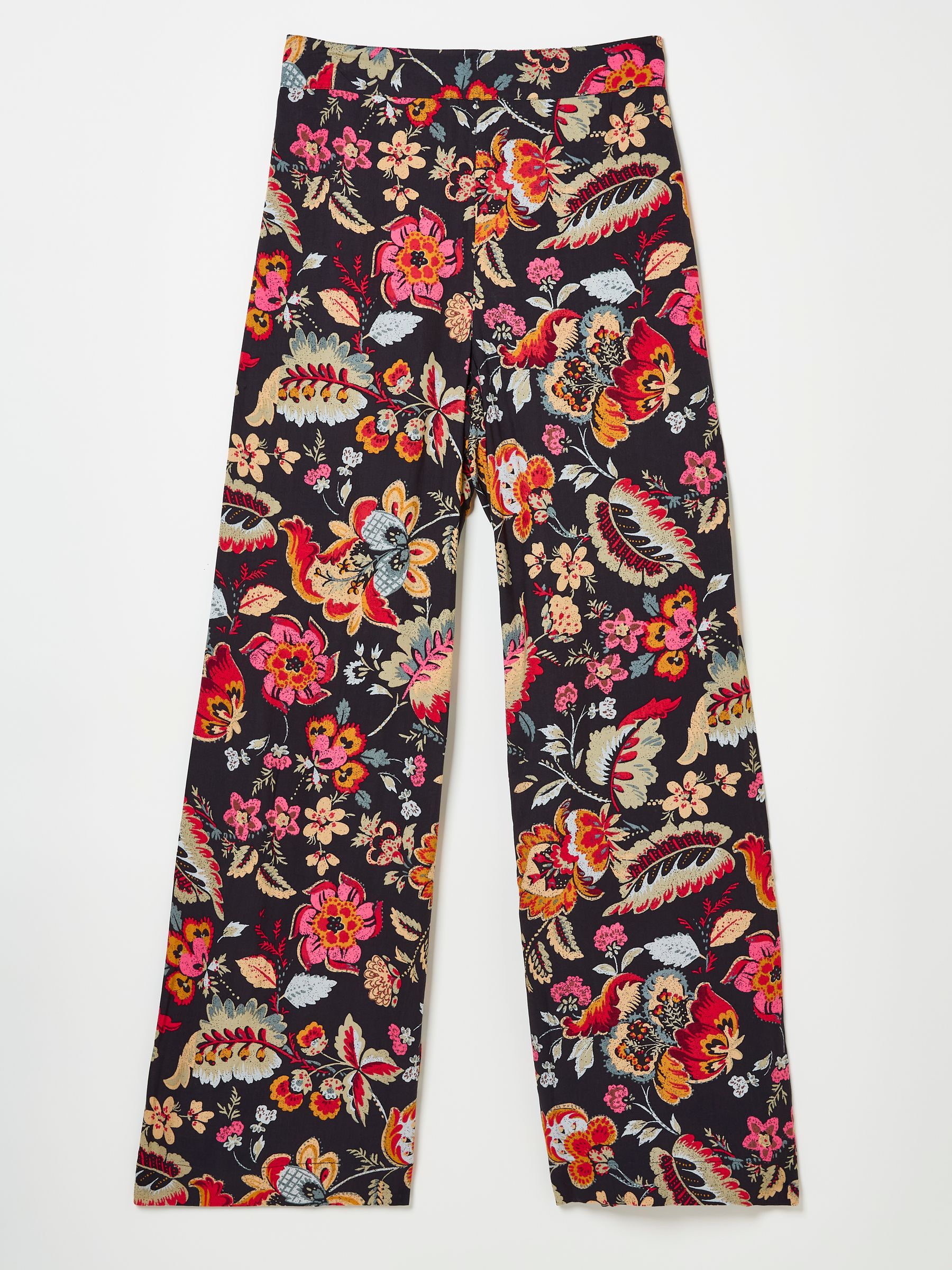 Isla Black Floral Wide Leg Trousers - Image 12 of 12