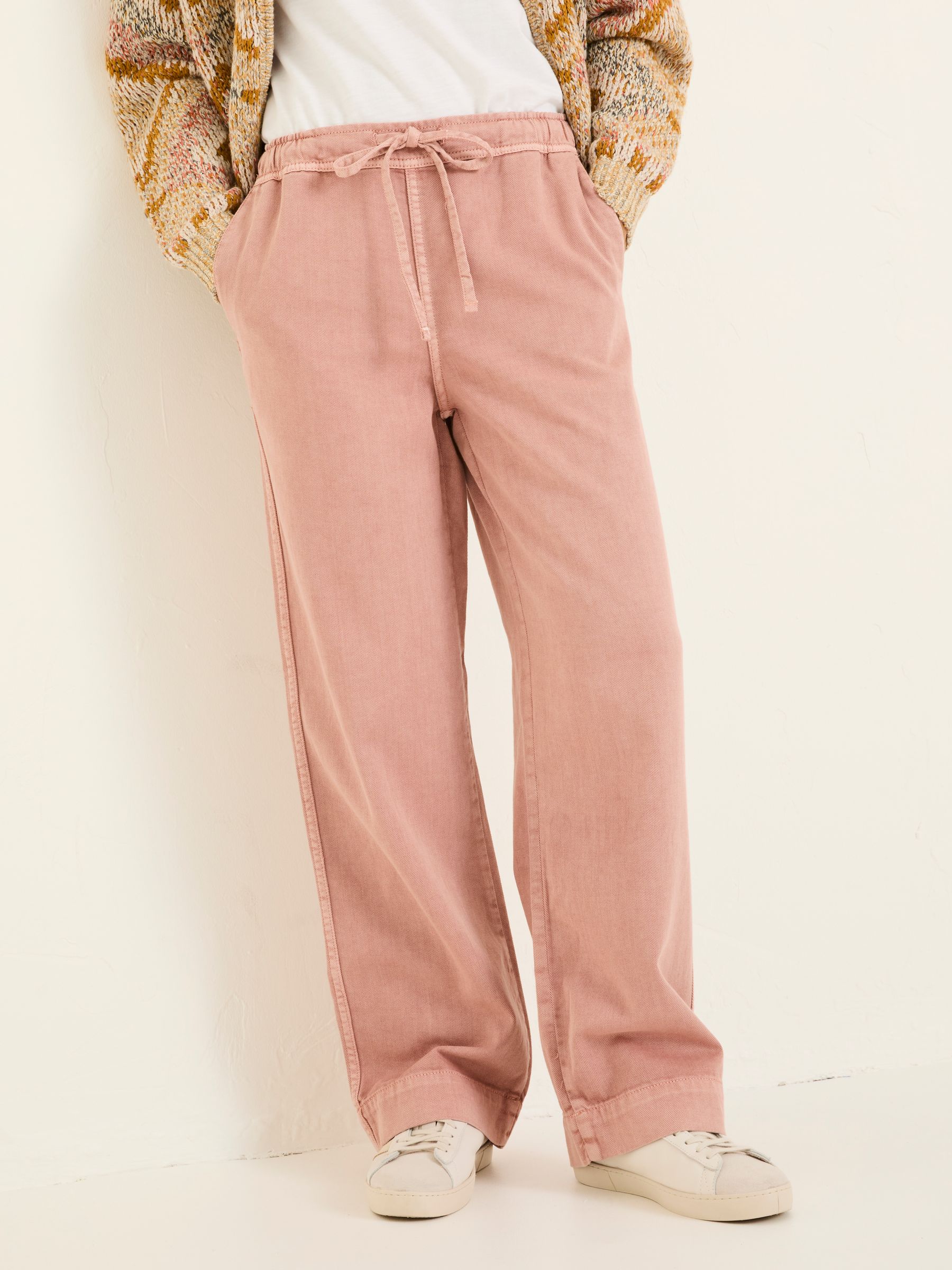 Ashby Pink Wide Leg Trousers - Image 1 of 5
