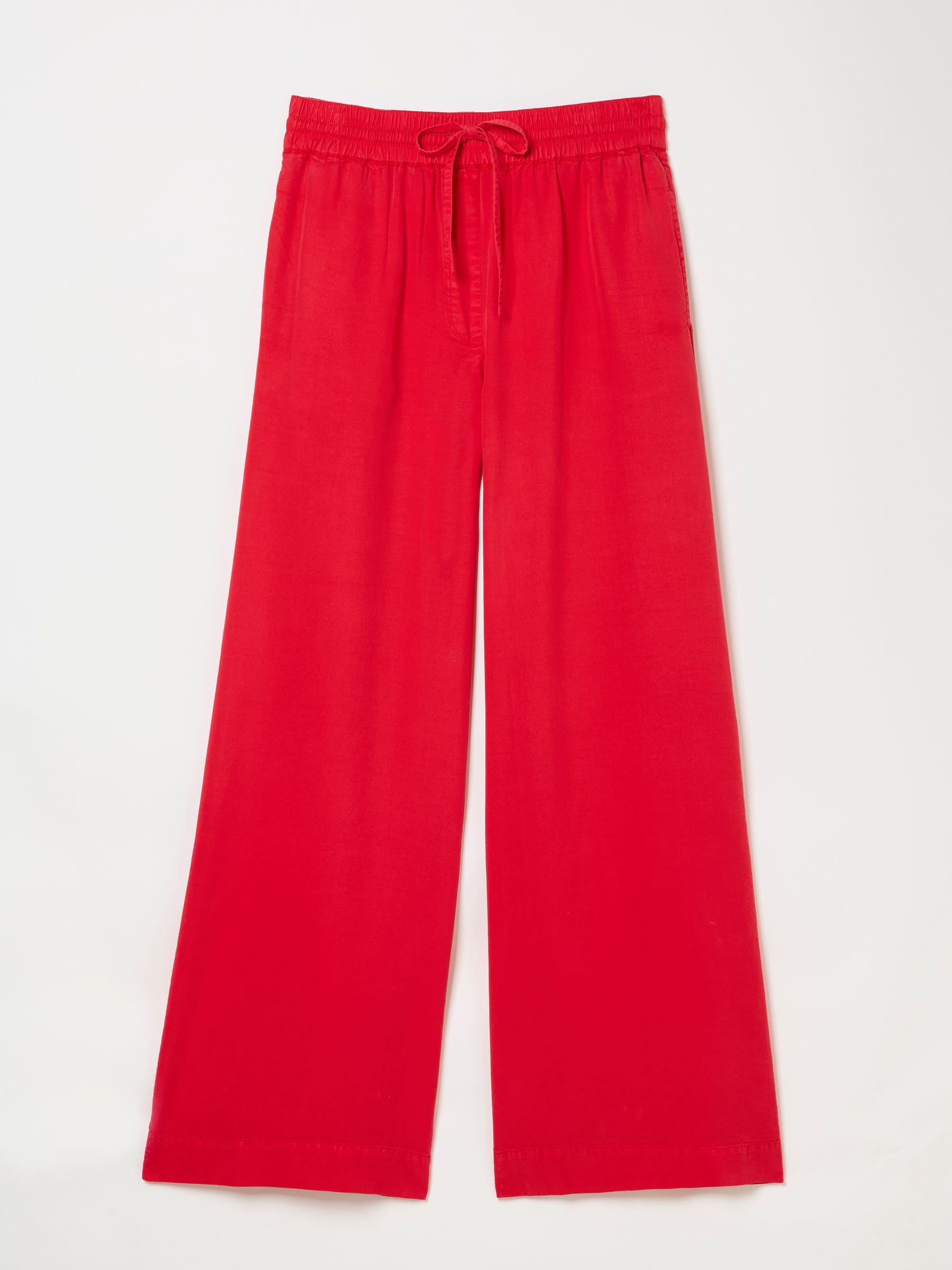 Luna Bright Red Wide Leg Trousers - Image 9 of 9